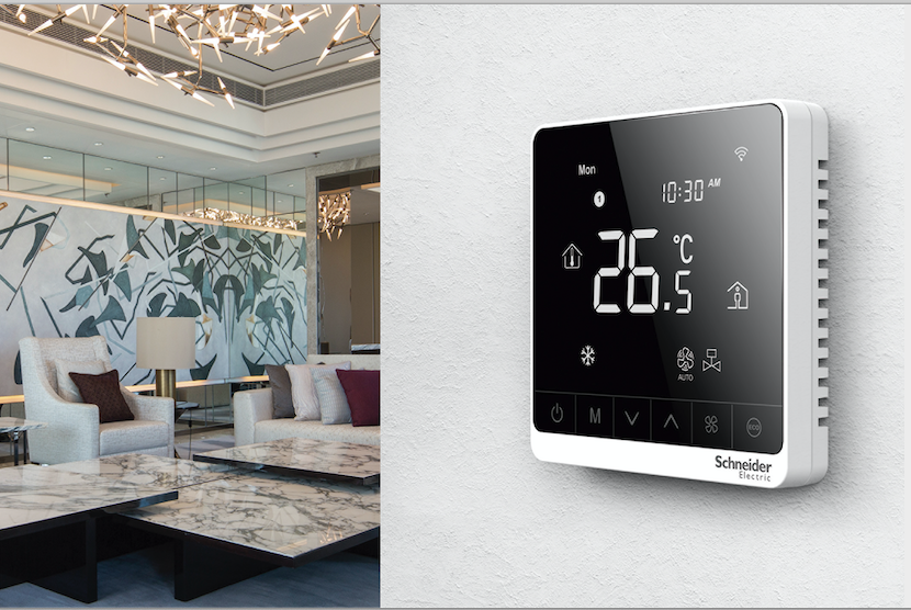 Sistemas de climatización más eficientes con la nueva gama de termostatos digitales de Schneider Electric