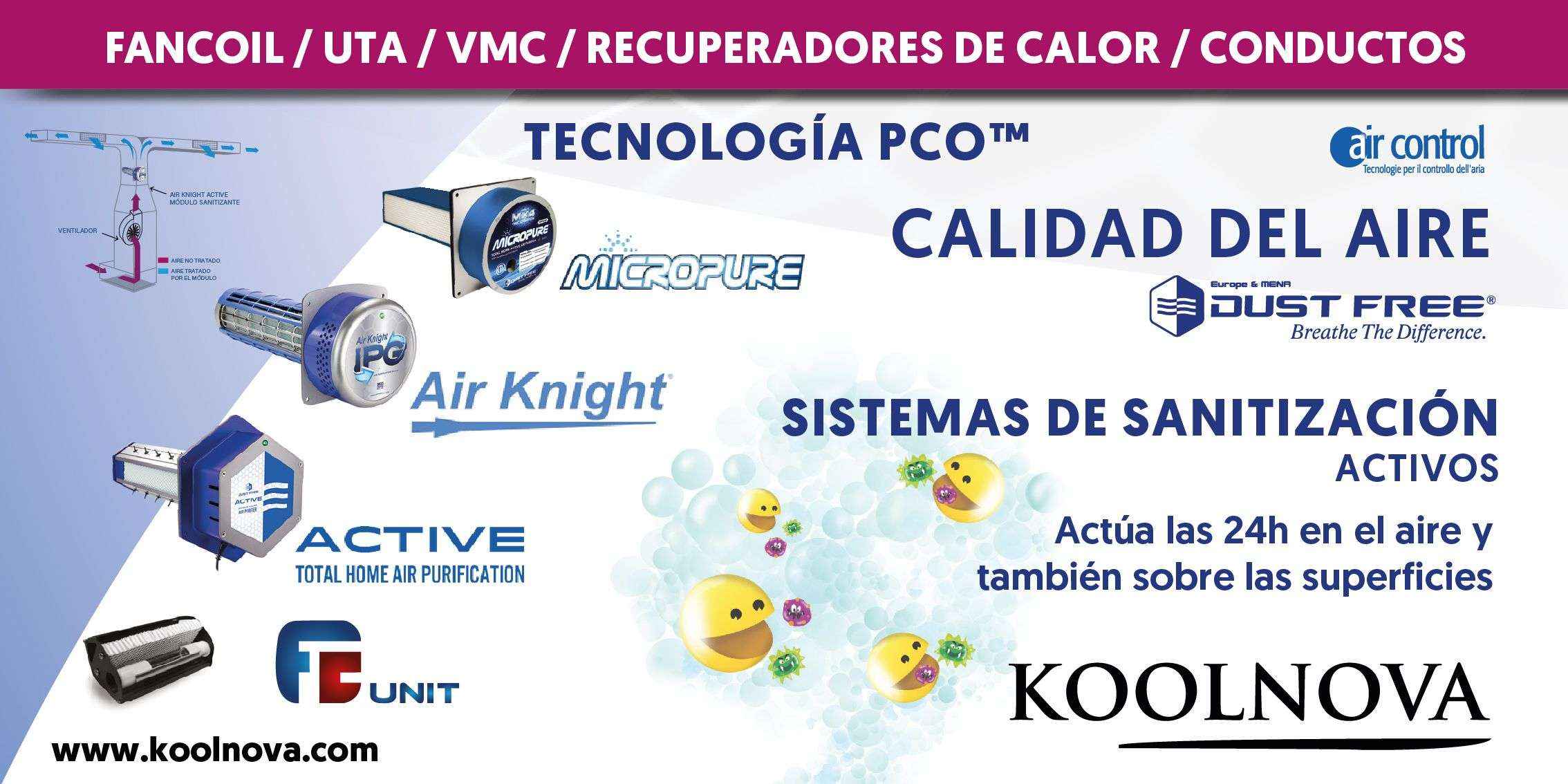 KOOLNOVA aplica la última tecnología en purificadores contra la pandemia