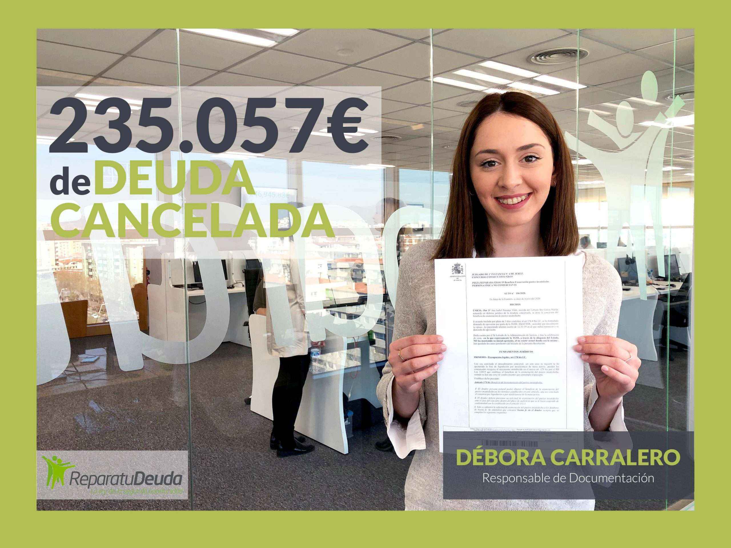 Repara tu Deuda cancela deuda pública y 235.057€ con 12 bancos mediante la Ley de la Segunda Oportunidad