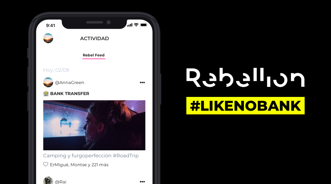 Rebellion apuesta por una experiencia social de pago con movimientos visibles entre usuarios