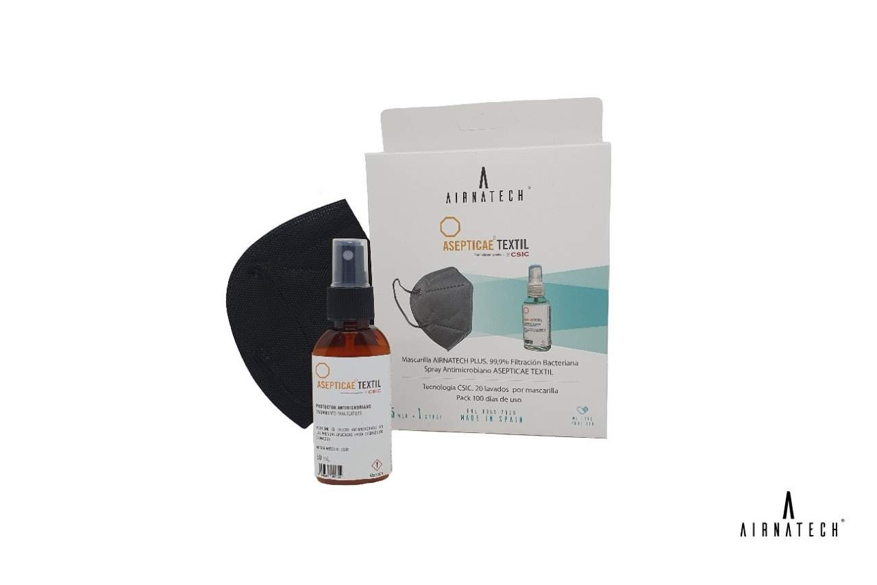 Nuevo pack de mascarilla y spray antimicrobiano: Grupo AIRNATECH