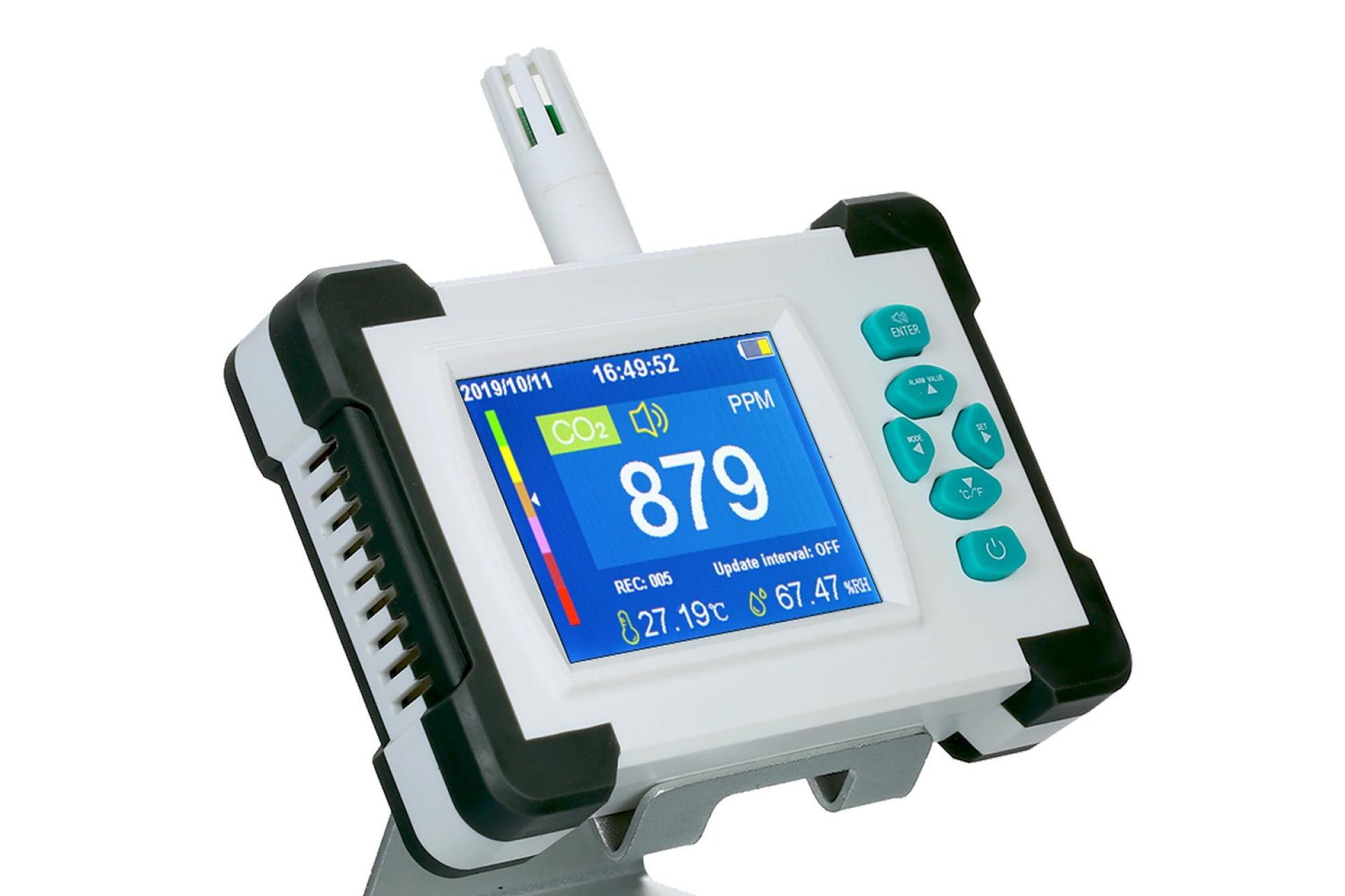 El medidor detector de CO2 más completo del mercado está disponible en Protect Soiart