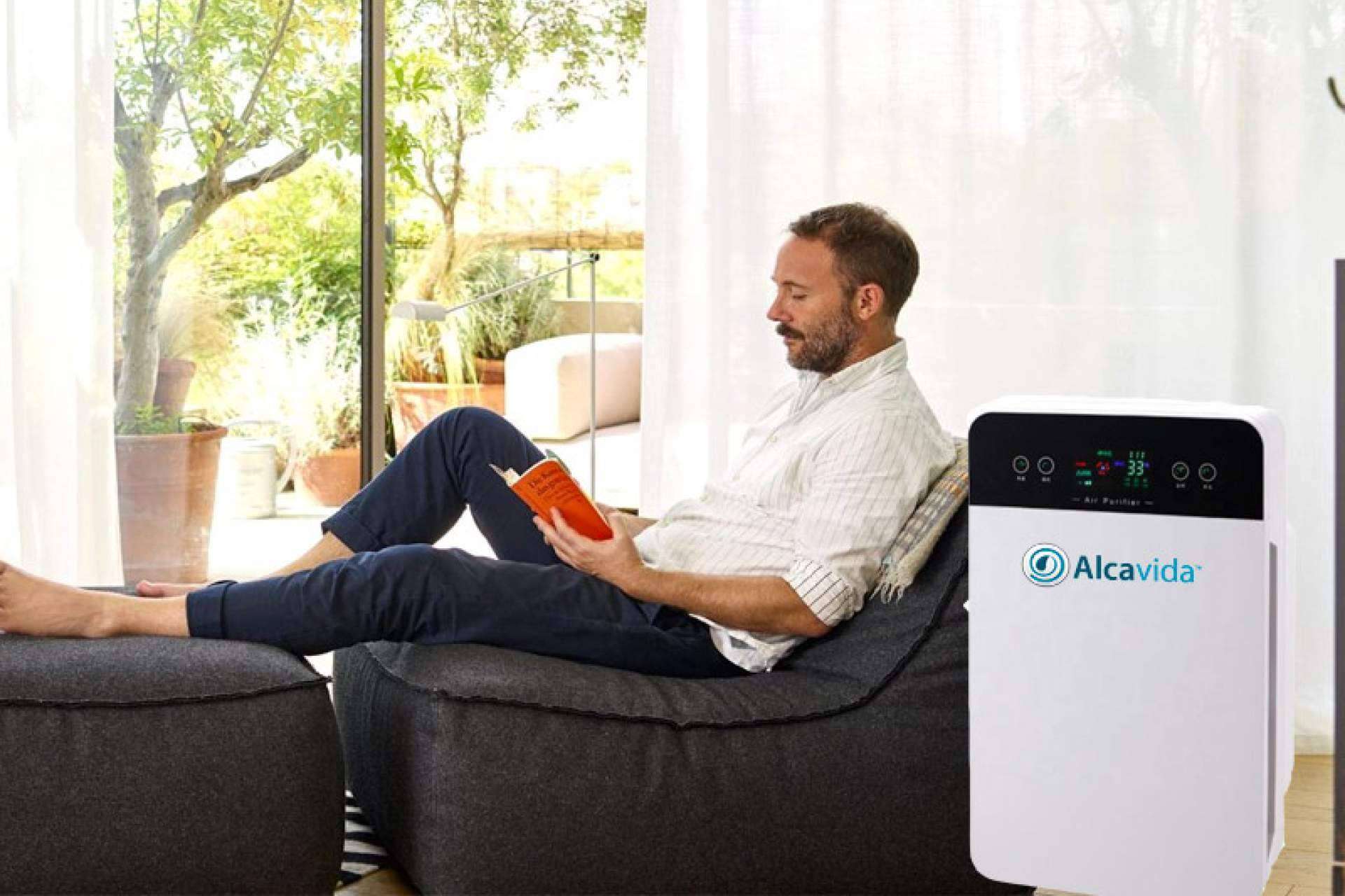 Purificador de aire Alcavida con filtro HEPA y luz ultravioleta