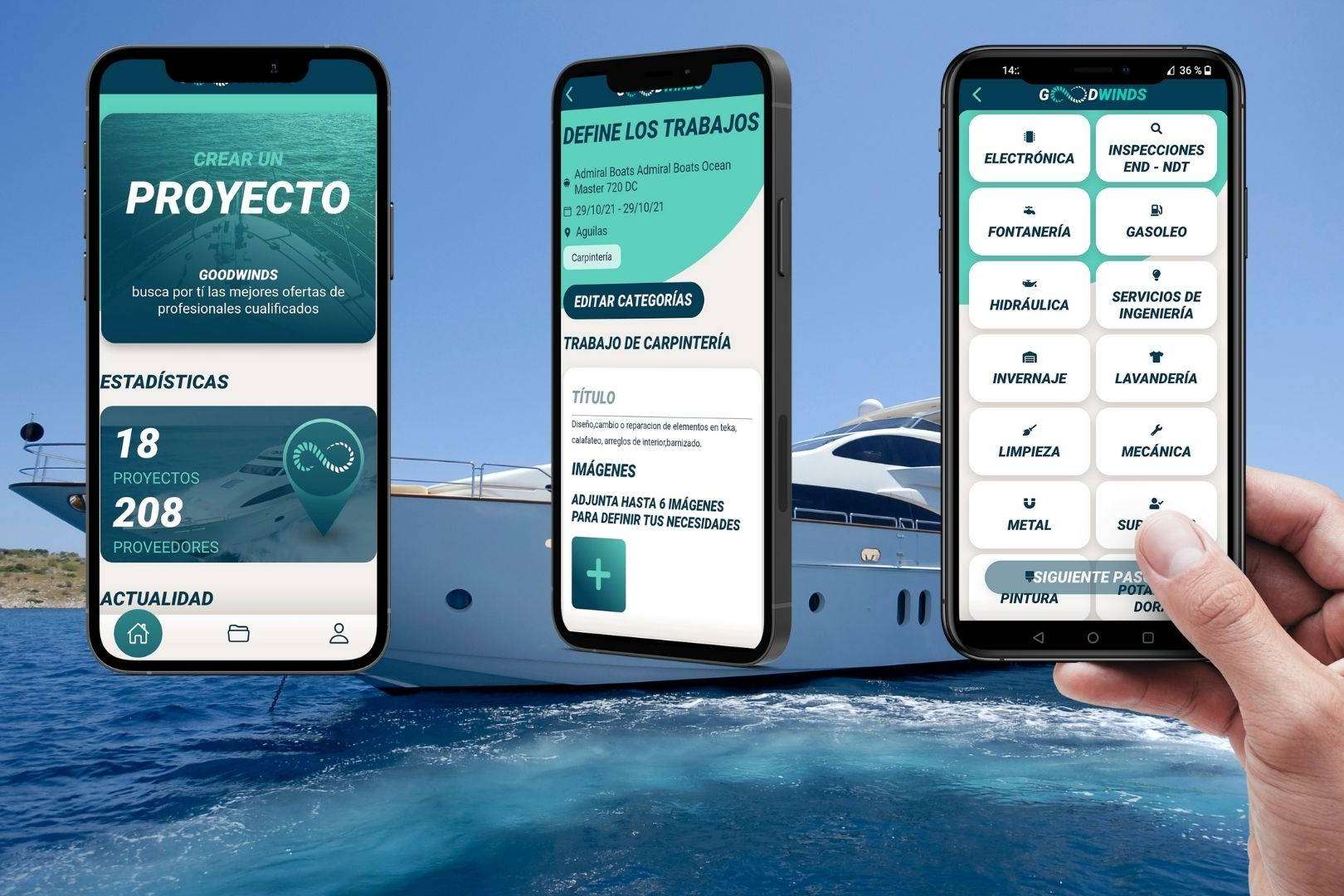 La app para facilitar las reparaciones de barcos, GOODWINDS