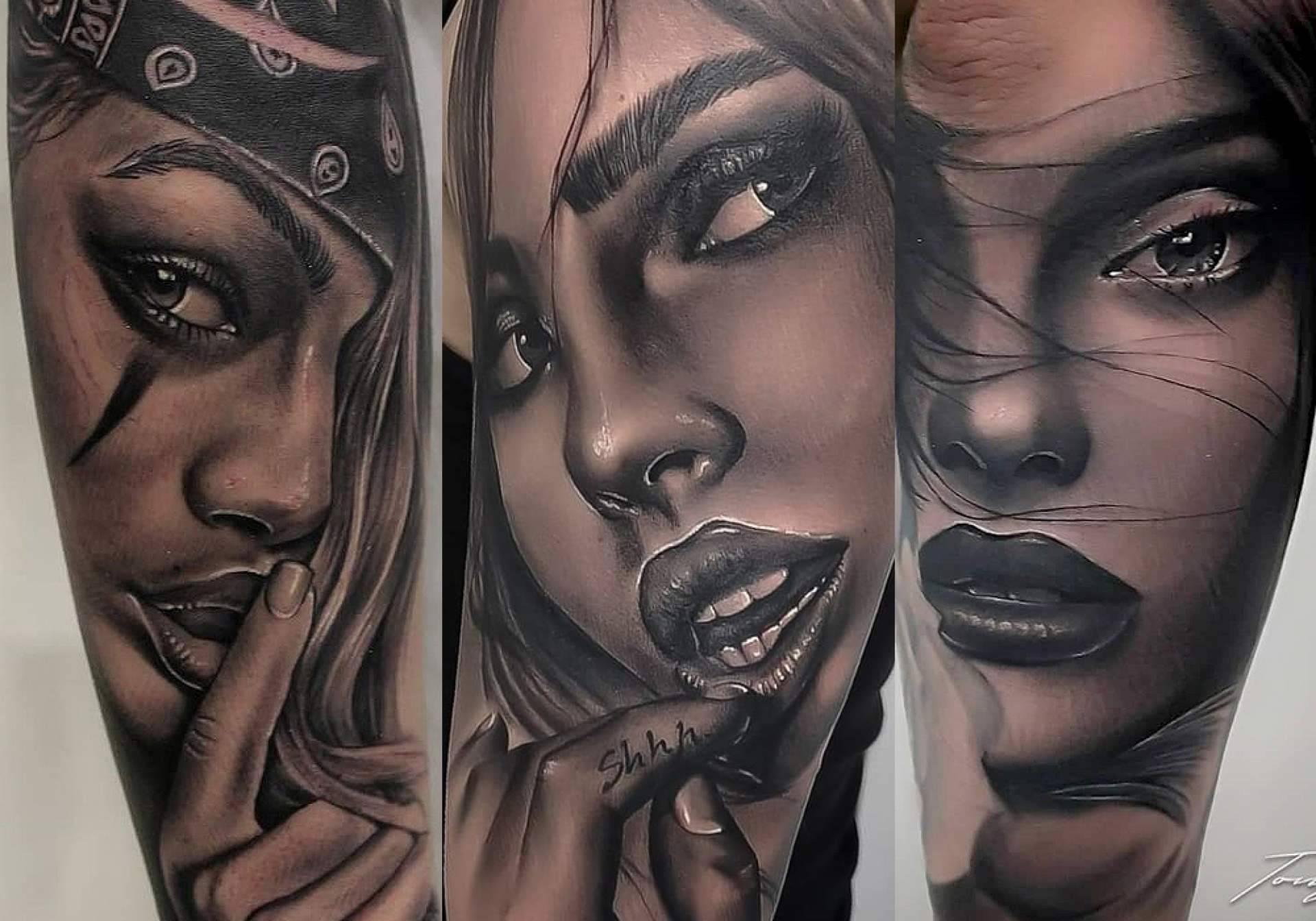 Tatuajes de retratos en Barcelona, por el estudio Steel of Doom