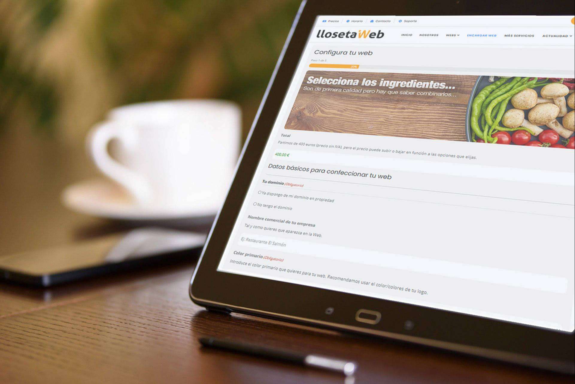 ¿Cómo solicitar una web simple con Llosetaweb?