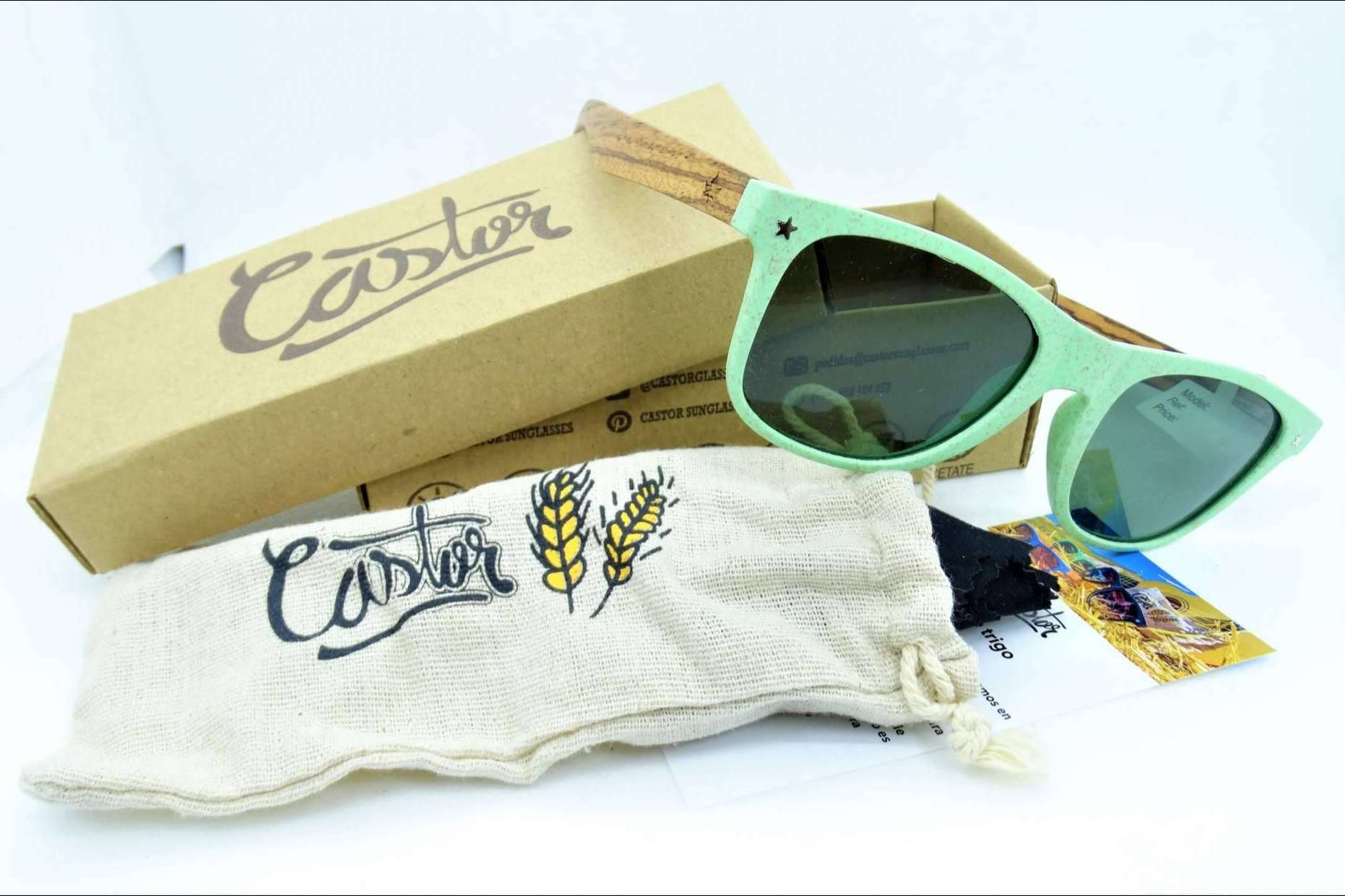 Las gafas de sol de Castor Sunglasses están hechas con materiales 100 % biodegradables