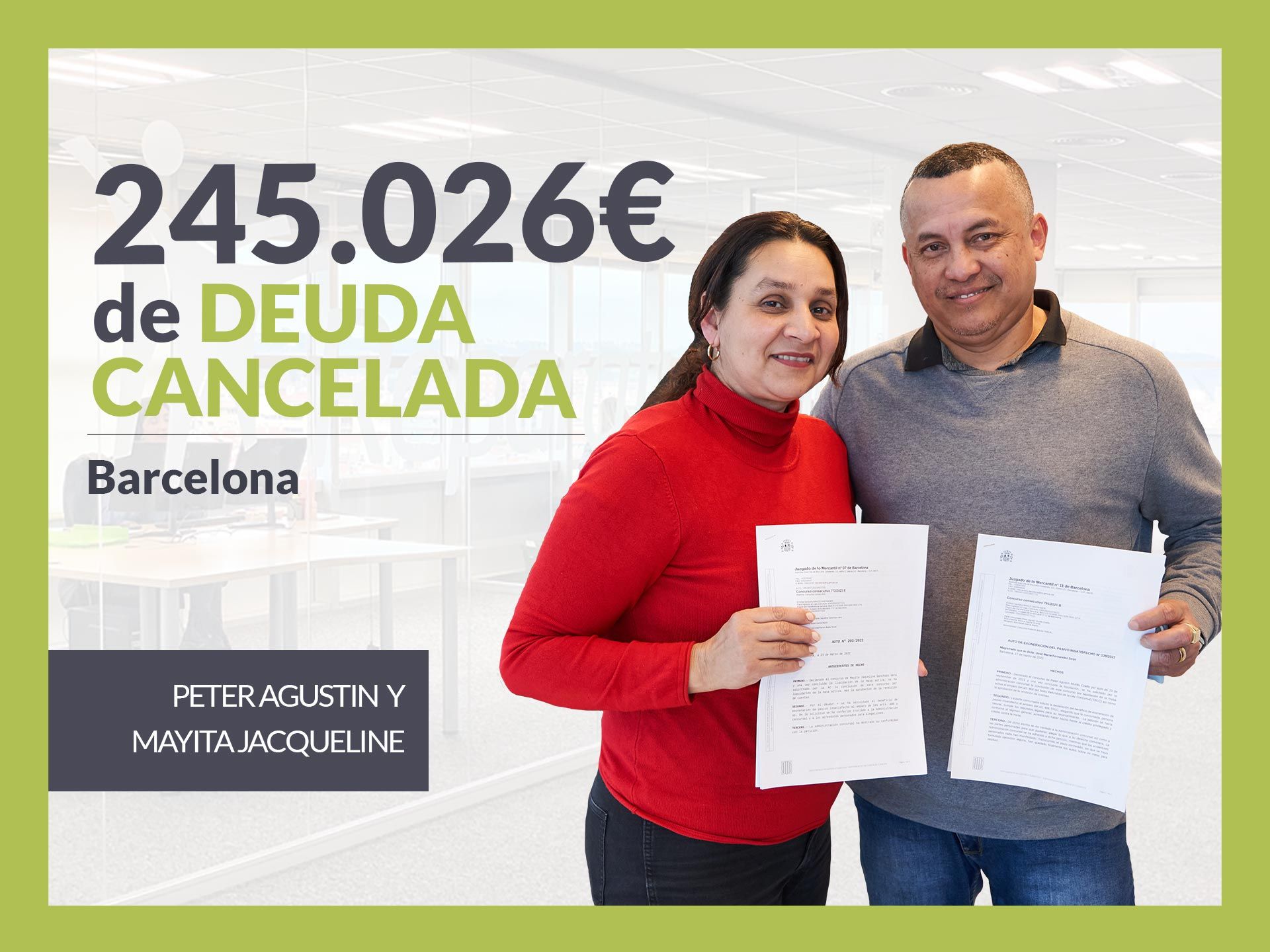 Repara tu Deuda Abogados cancela 245.026 € en Barcelona con la Ley de Segunda Oportunidad