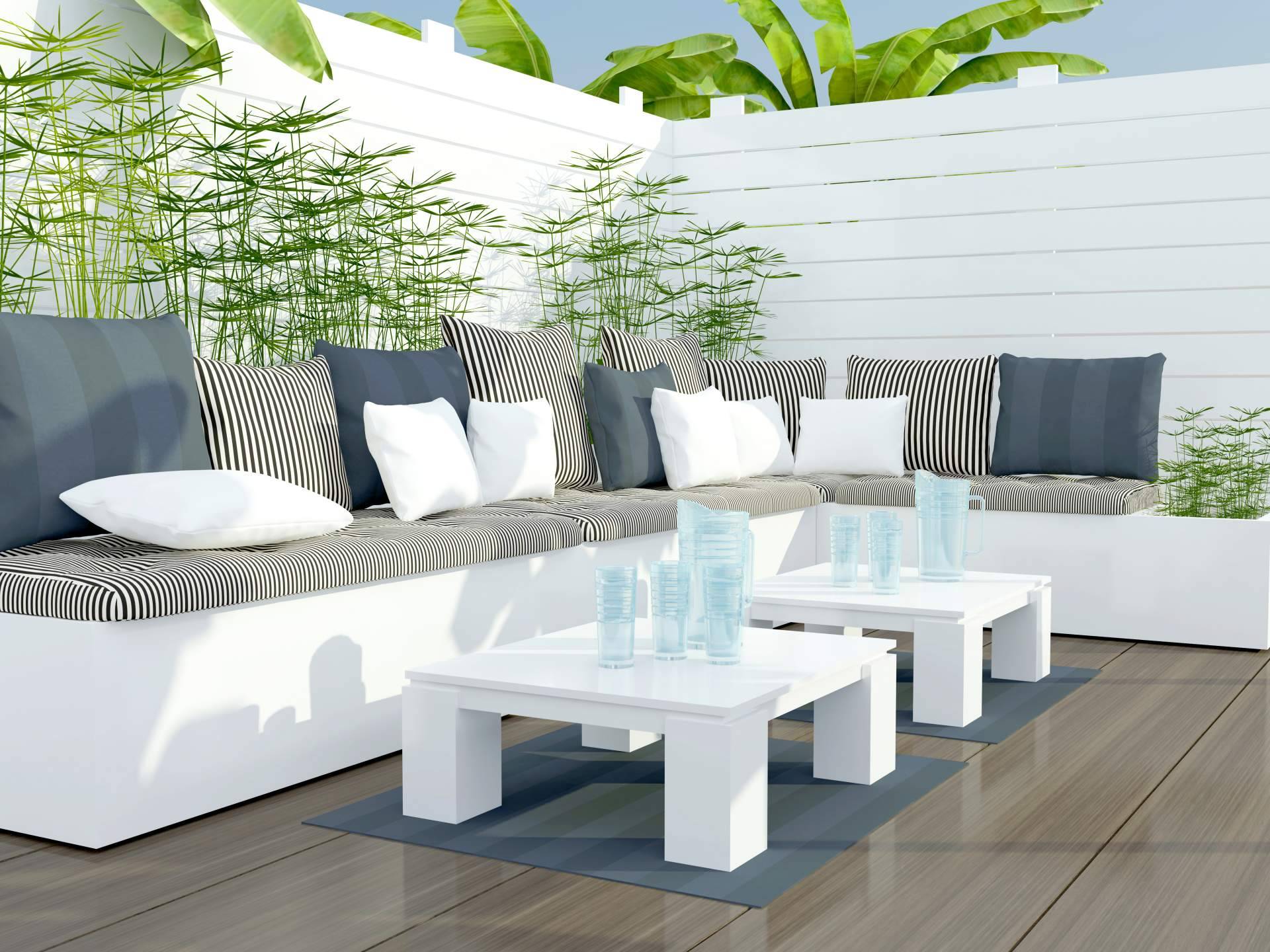 Decorar el jardín con diferentes muebles de exterior
