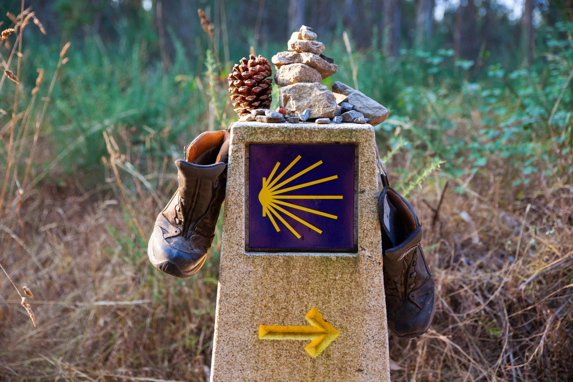 Los souvenirs que se pueden adquirir en Arzúa km 39 del Camino de Santiago, una de las últimas etapas antes de llegar a Santiago de Compostela