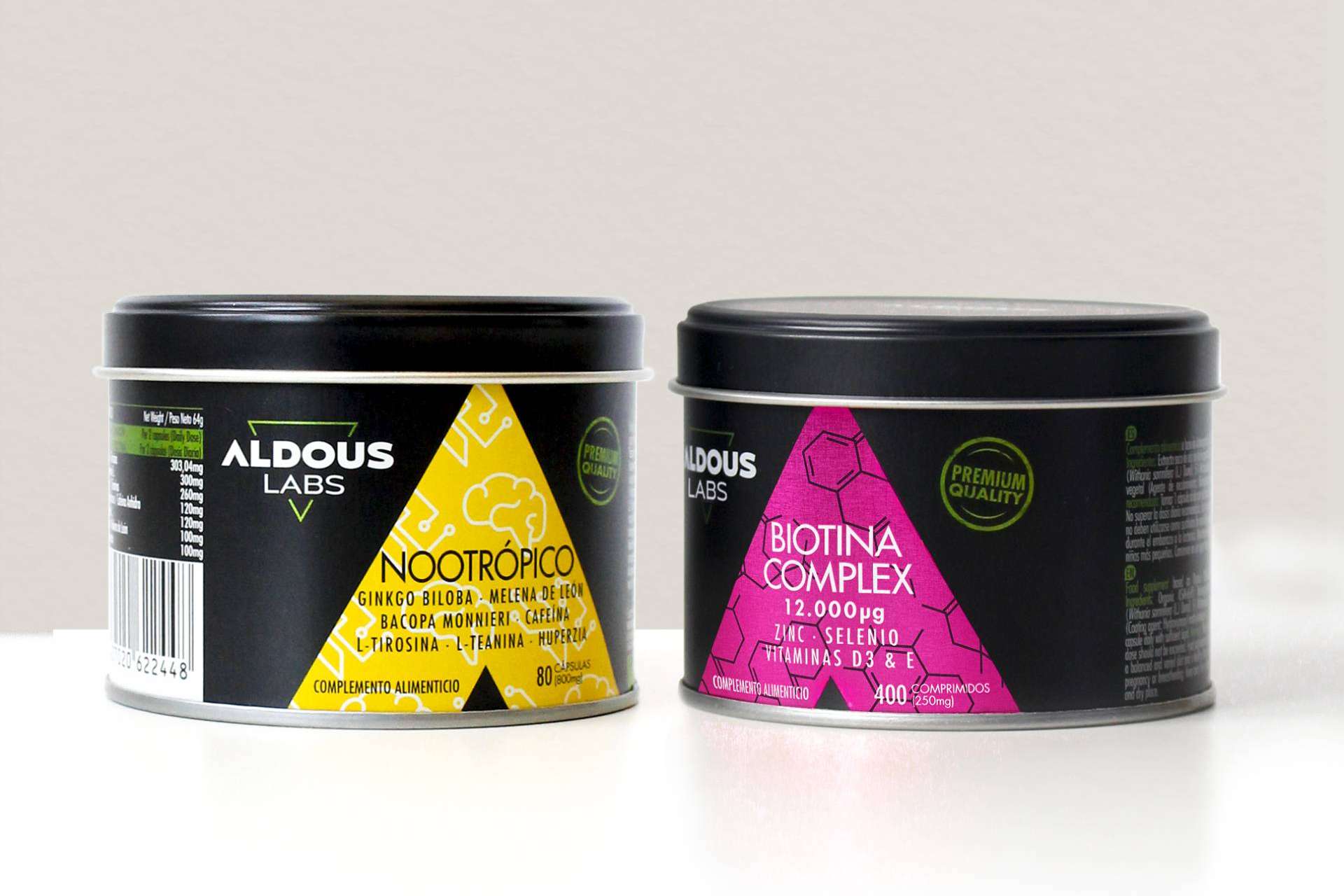 Los nuevos lanzamientos de  Aldous Bio y su gran acogida Nootrópico y Biotina