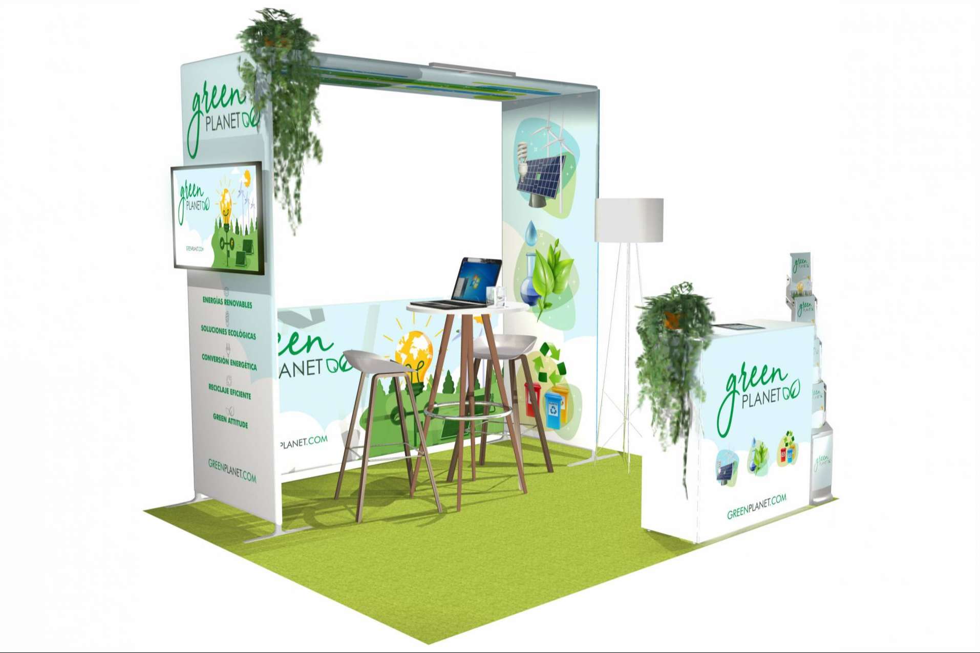 Displays personalizables para eventos en el exterior, por Olika Stands