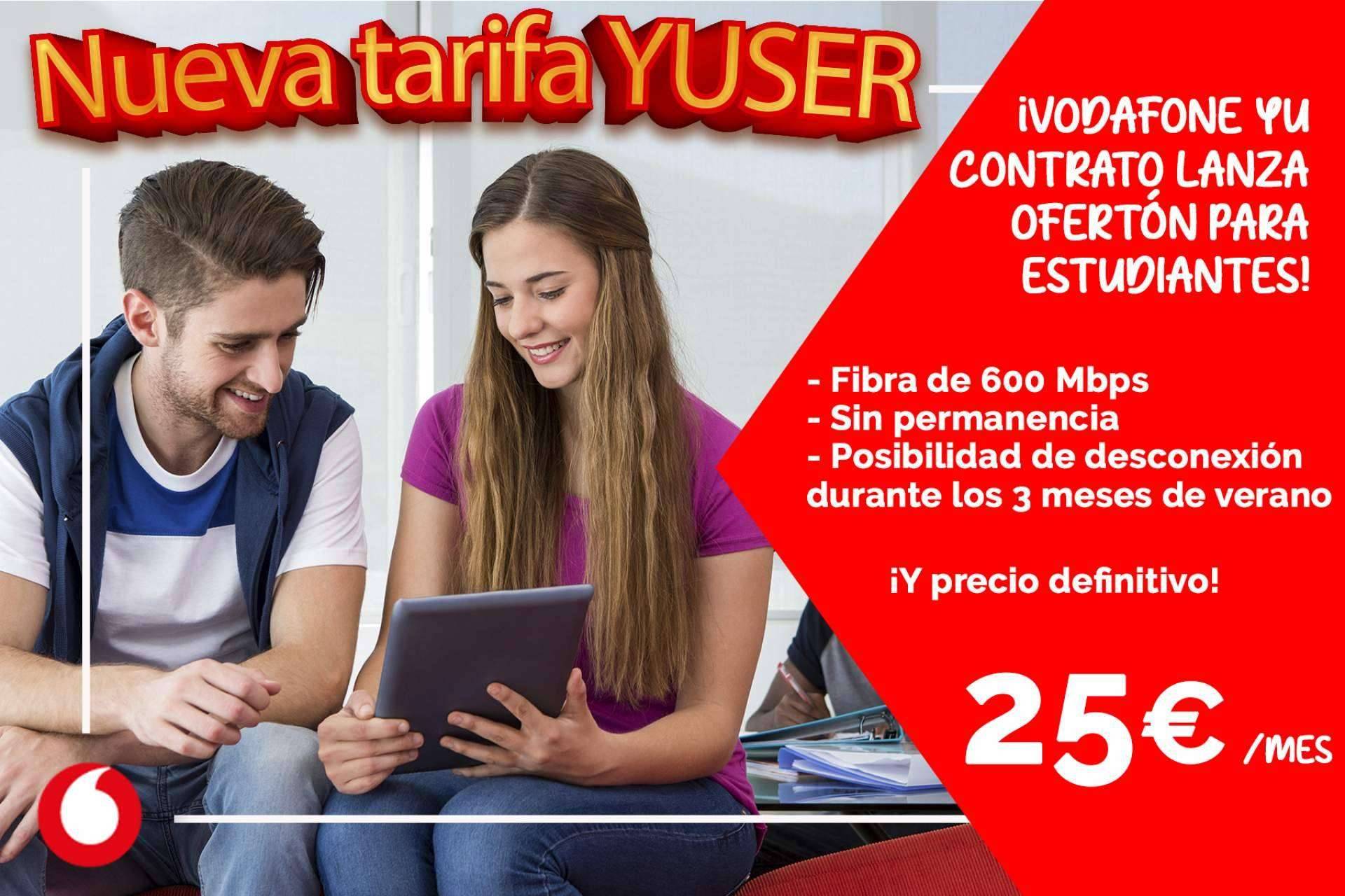 Fibra Yuser de 600 Mbps, una promoción a 25 €, sin permanencia y precio definitivo