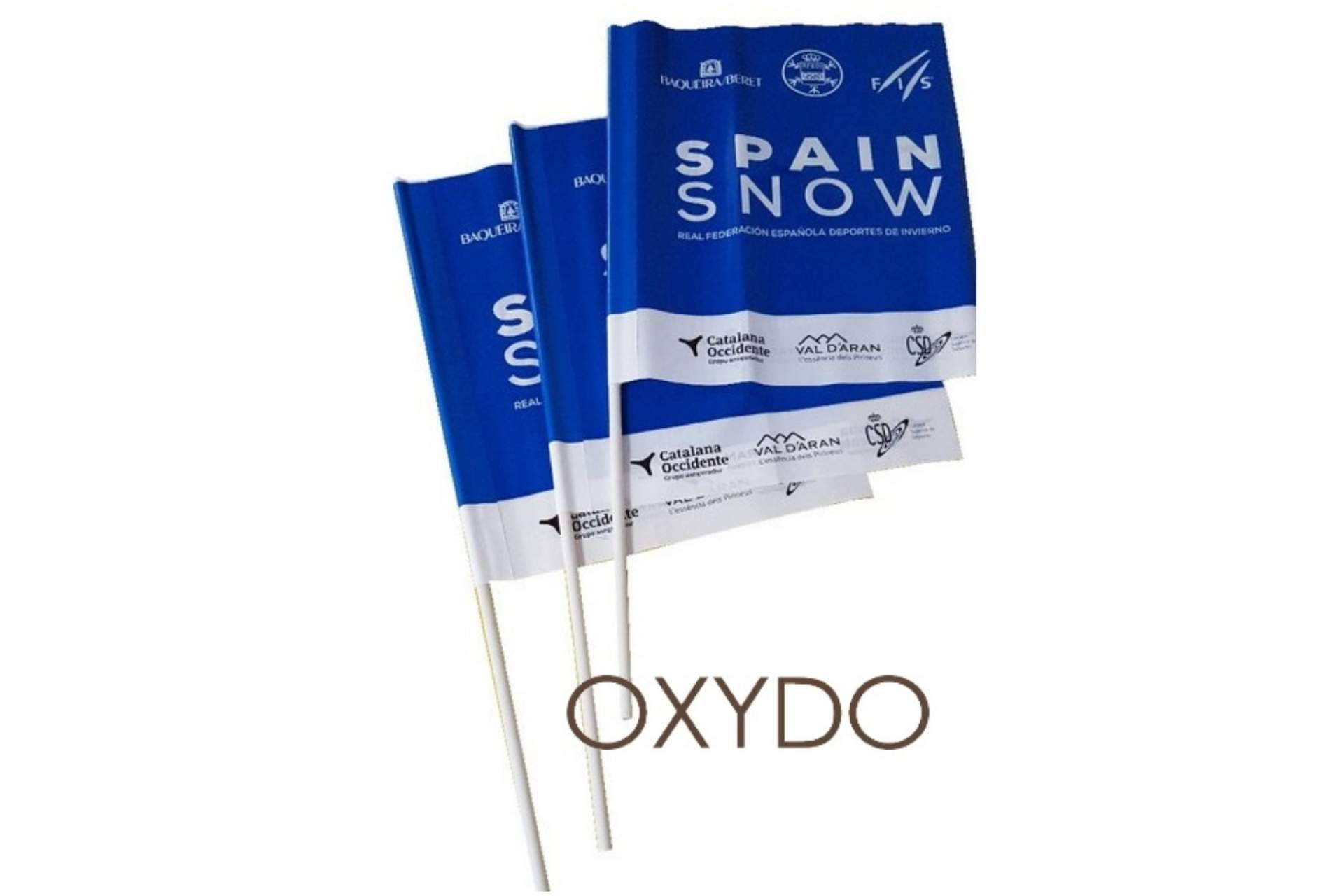 Oxydo Events & Pro ofrece banderas y banderines con cuerda para cualquier evento