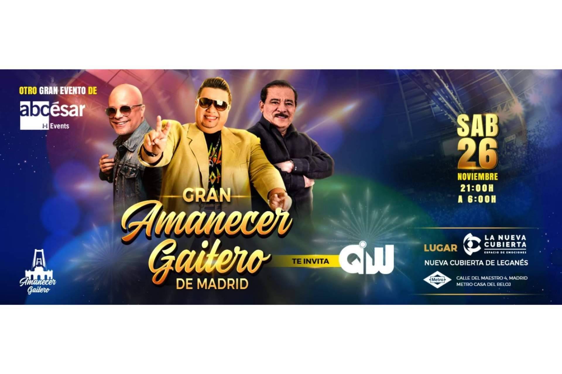 Neguito Borjas del Gran Coquivacoa encabeza el cartel del Gran Amanecer Gaitero de Madrid