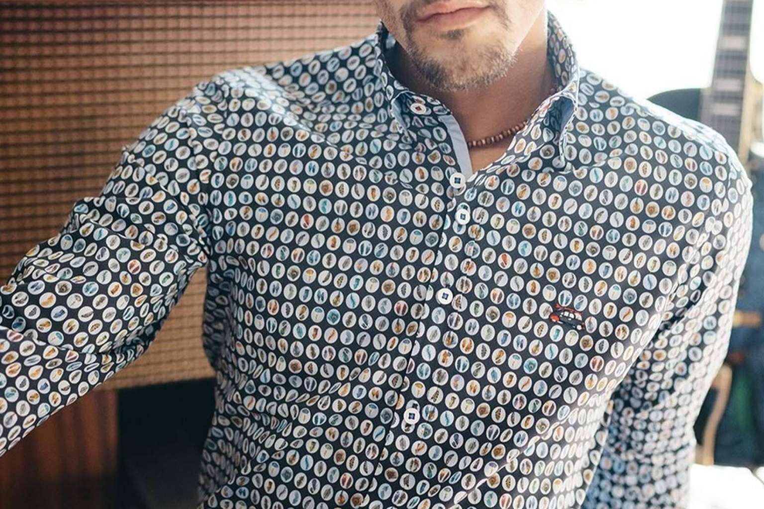 Camisas estampadas de hombre de manga larga en The Surfcar