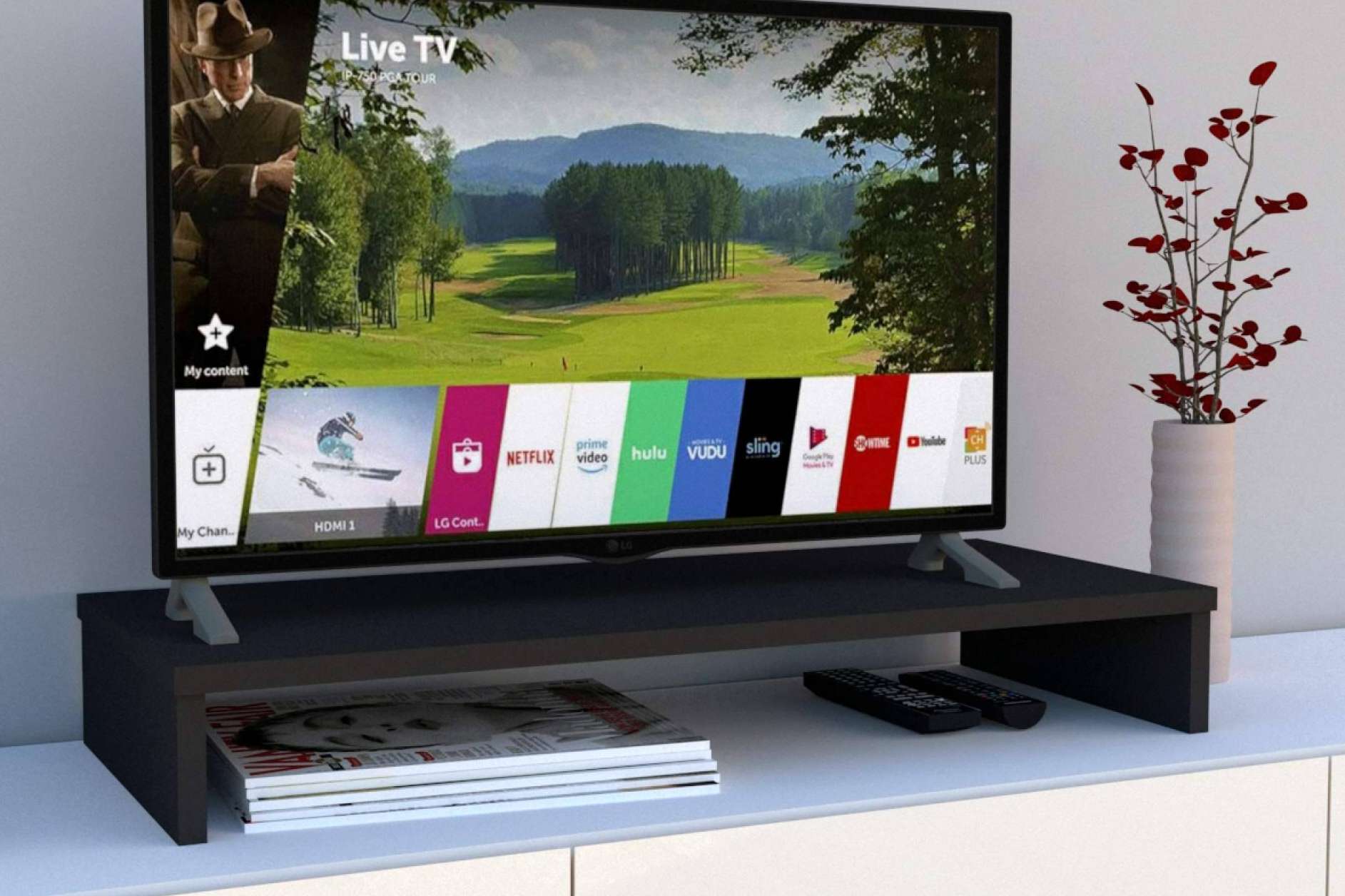 El elevador TV que se ajusta de manera fácil a los muebles de un salón-comedor de Henor Mobiliario