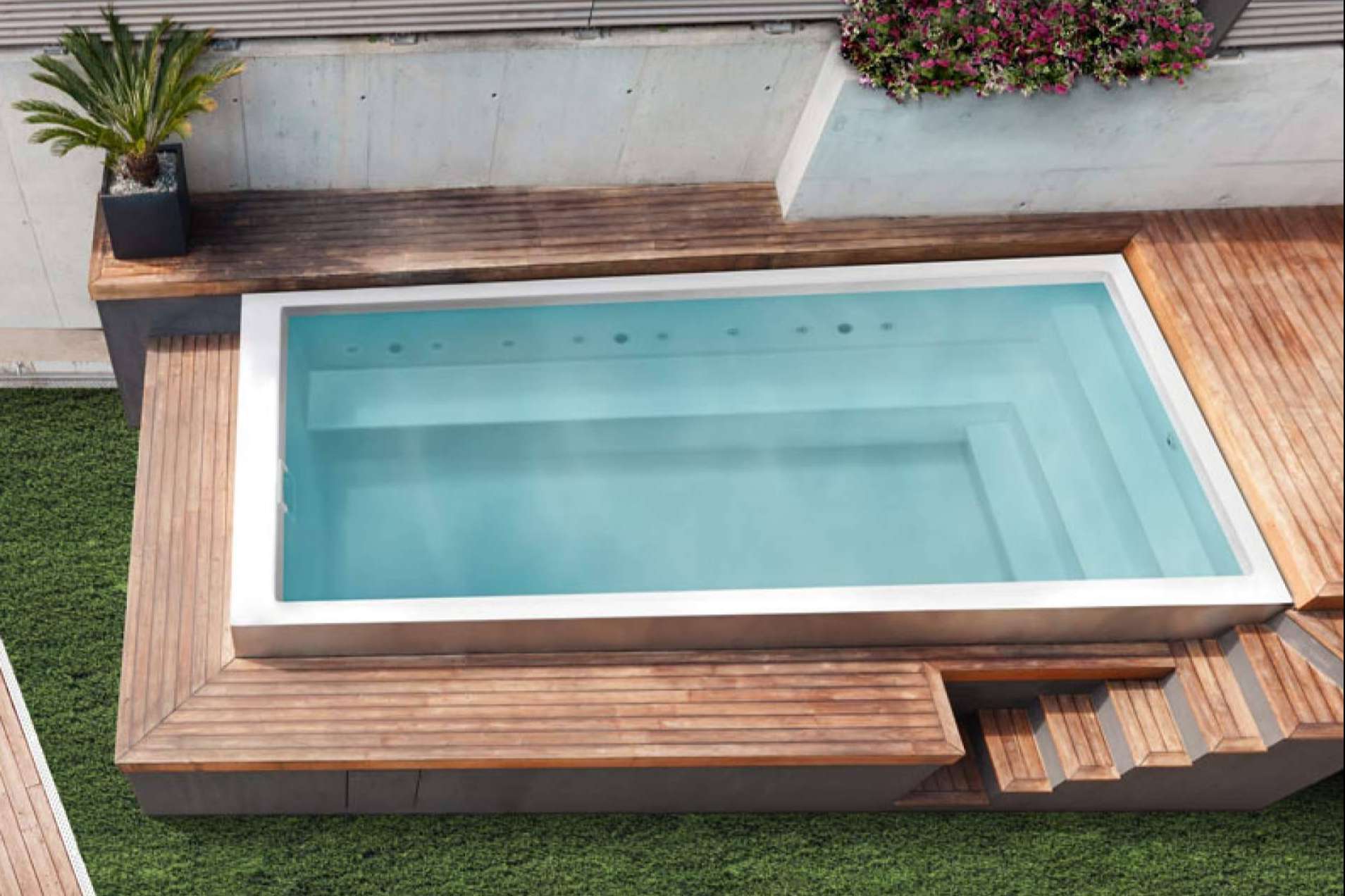 Las opciones de mini piscinas a medida de Hidromasajes Eca