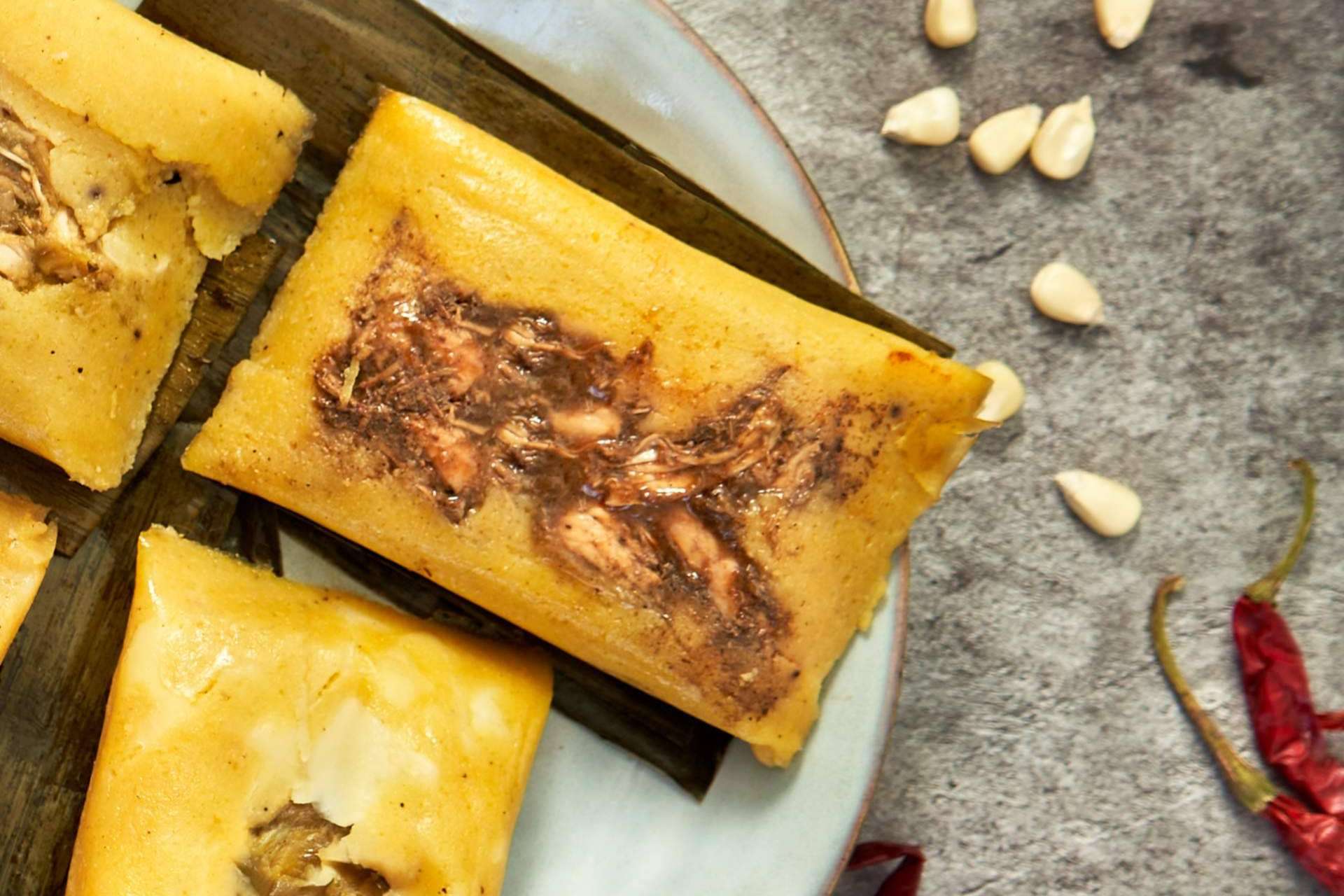 Los tamales de maíz como en México, con Maíz Maya