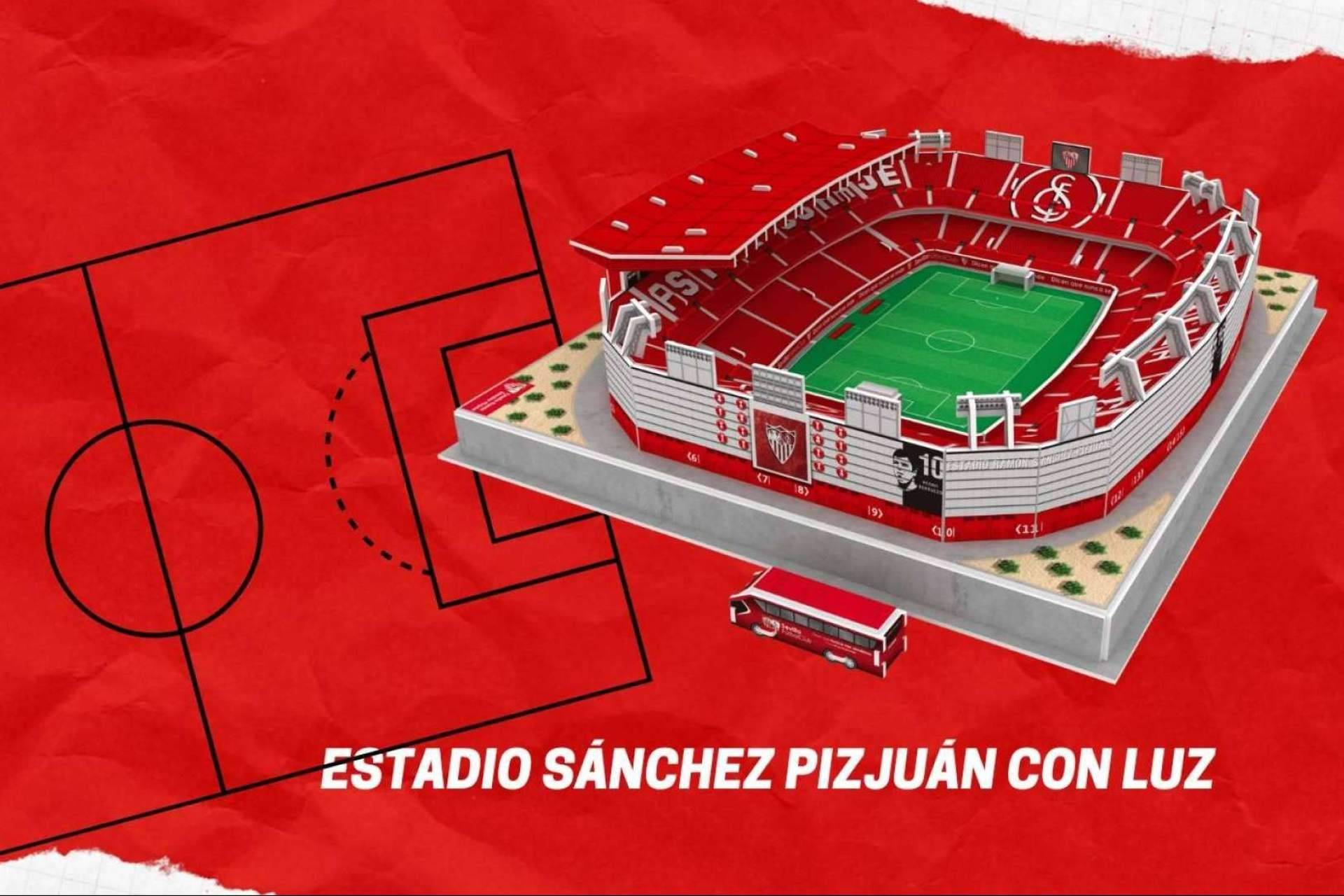 Las ventajas del puzzle 3D Estadio Sánchez Pizjuán con luz