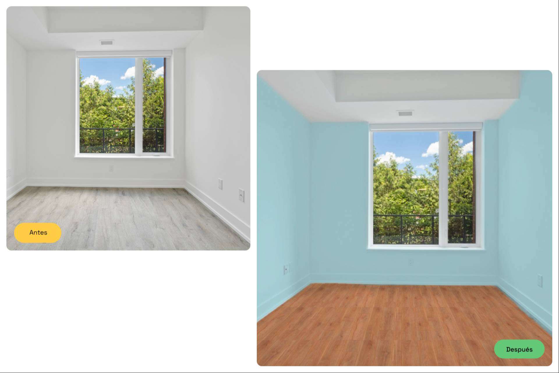 StageInHome da un paso más hacia el home staging virtual a través de la IA, incorporando la personalización de paredes y suelos