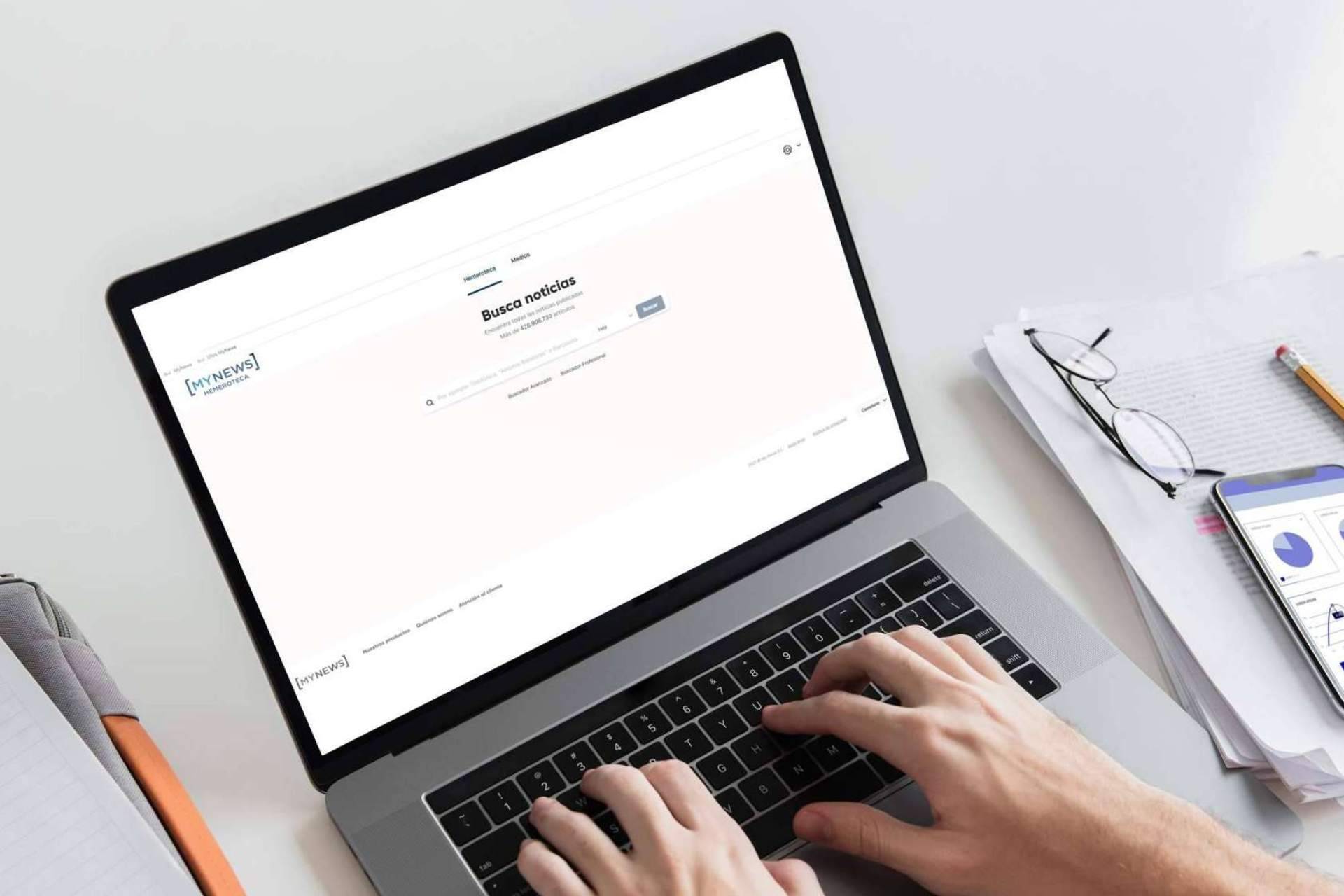 MyNews, la hemeroteca digital de prensa contemporánea española que provee una potente herramienta de búsqueda y análisis de material periodístico