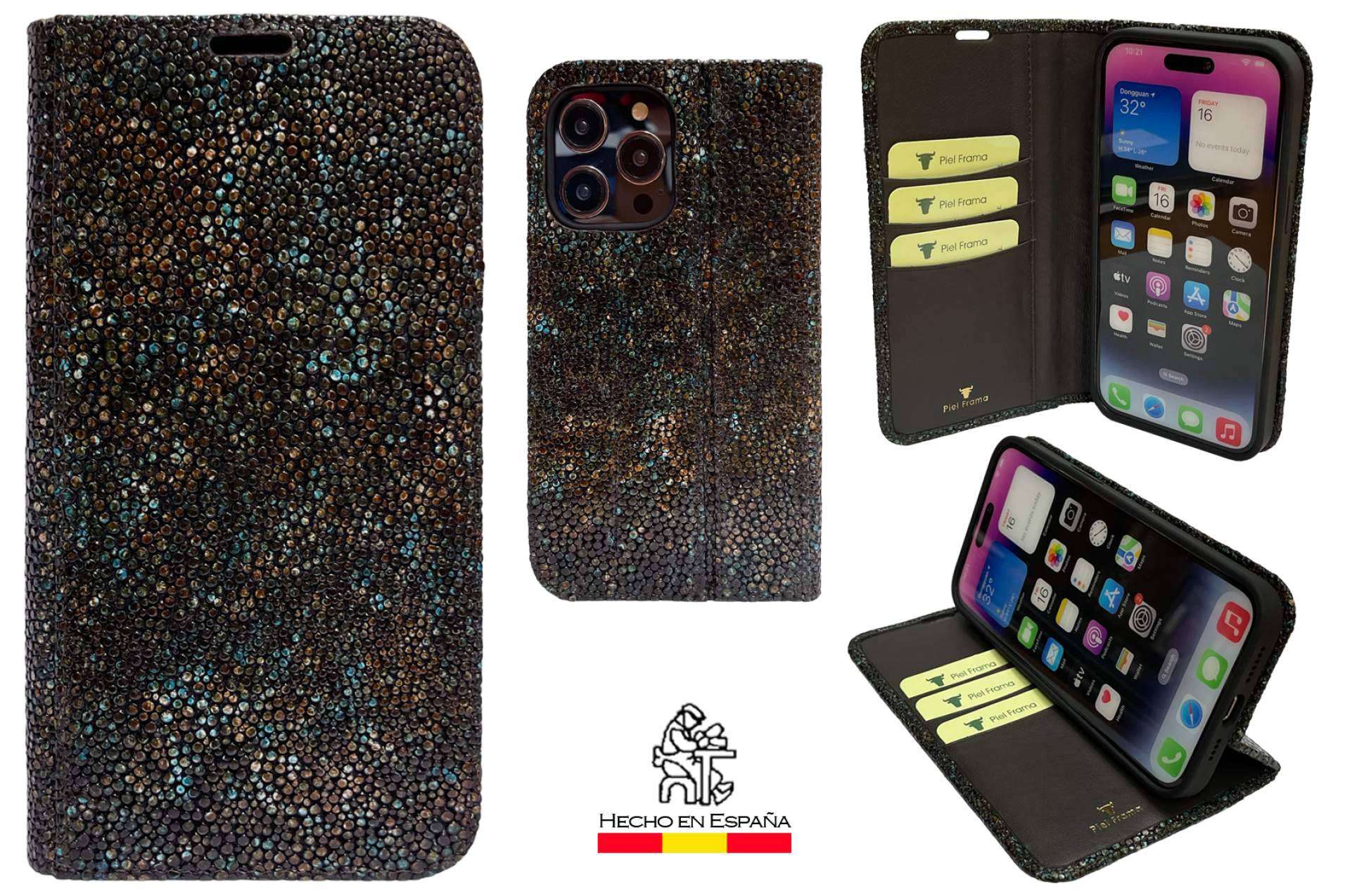 Piel Frama incluye en su colección verano 2023 fundas tipo libro para iPhone 14 Pro y iPhone 14 Pro Max