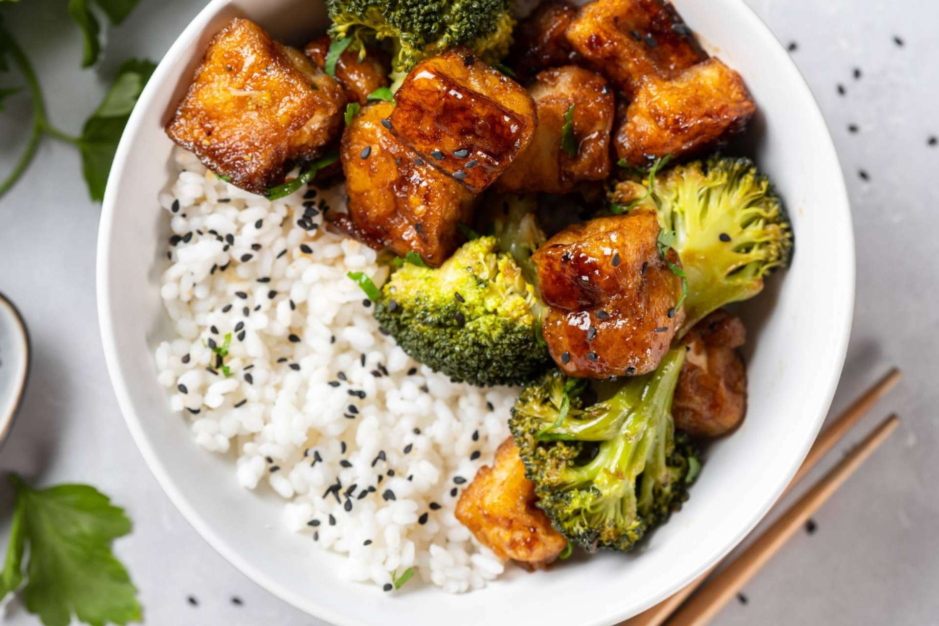 La receta de arroz con tofu y aceite de oliva de Olipaterna
