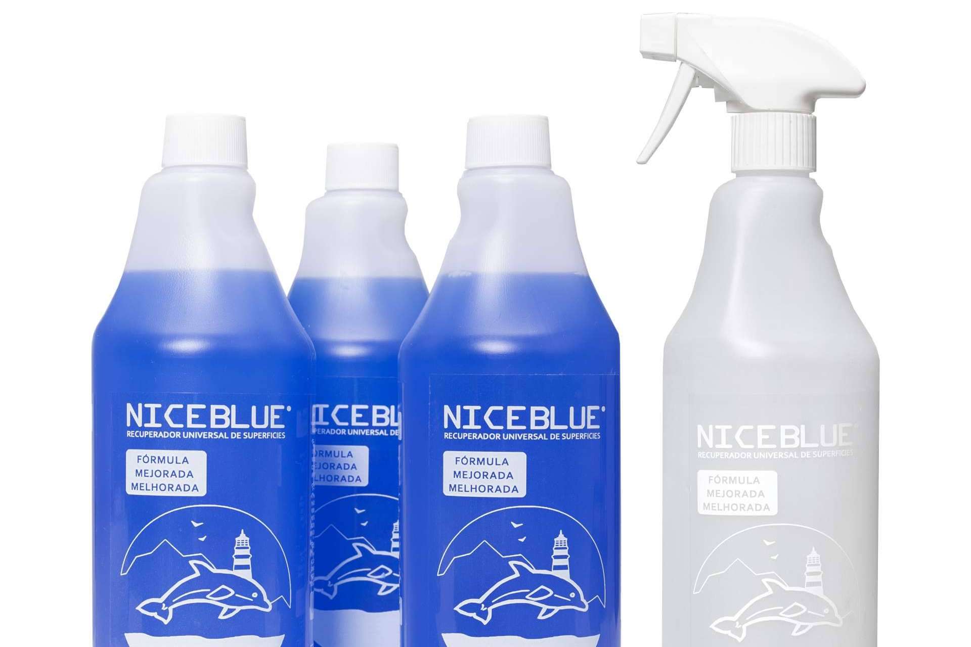 Con 1 litro del producto de limpieza Niceblue, se obtienen 20 litros para trabajar