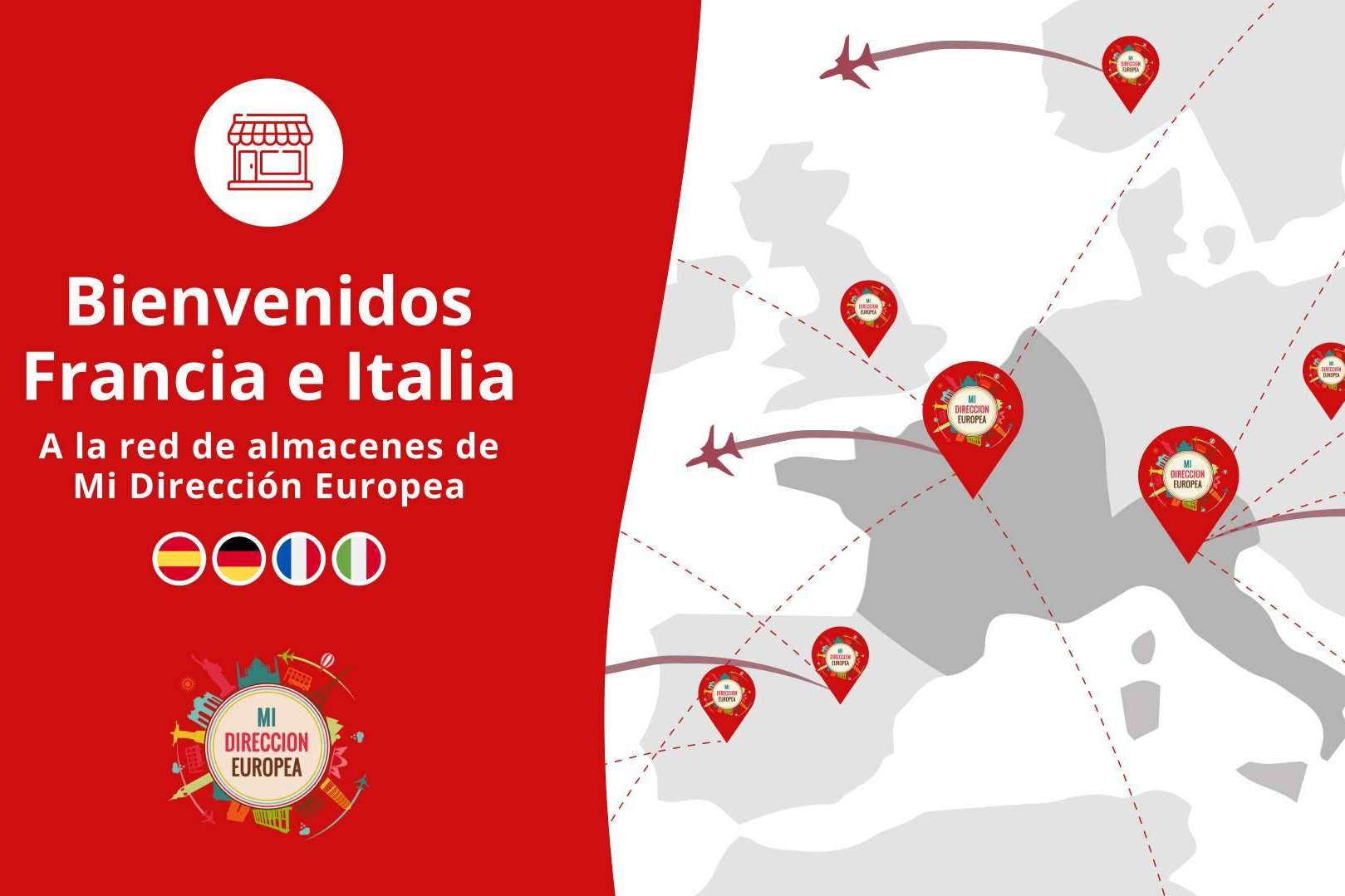 Mi Dirección Europea amplía su red de direcciones postales a Francia e Italia