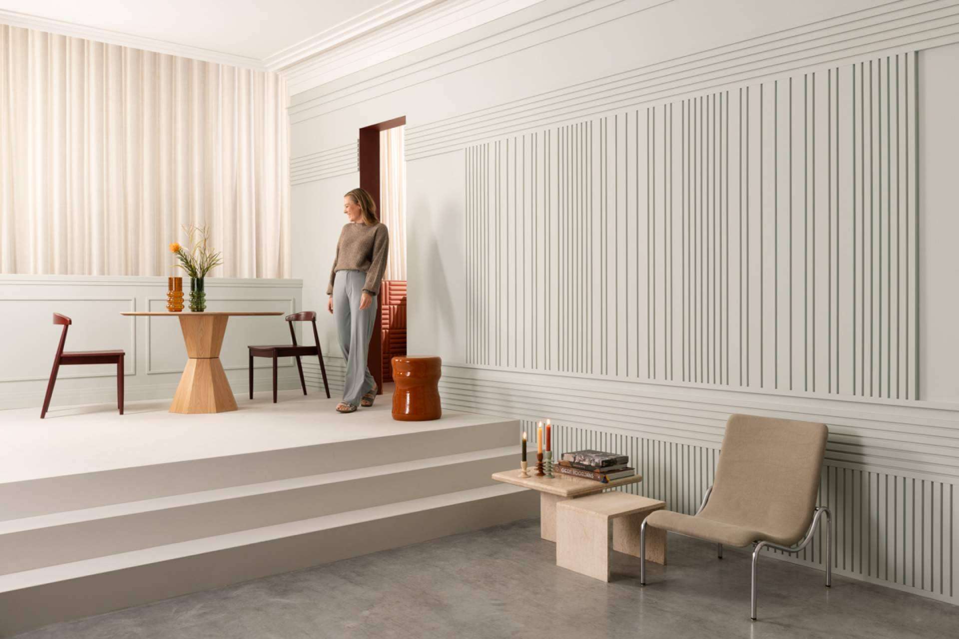Interiorismo 3D con las paredes de la empresa Orac