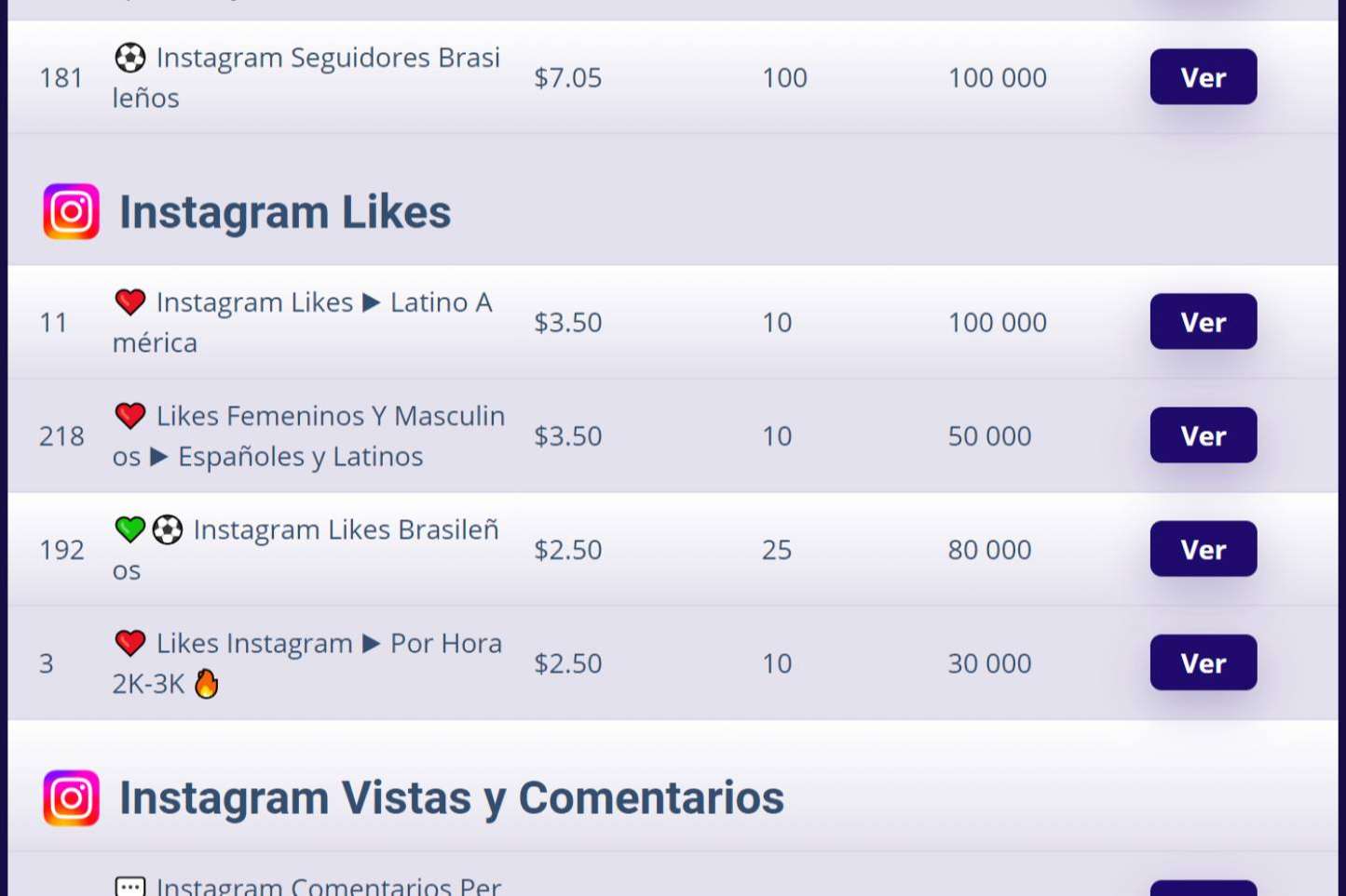Comprar likes latinos en Instagram con VIP Increase