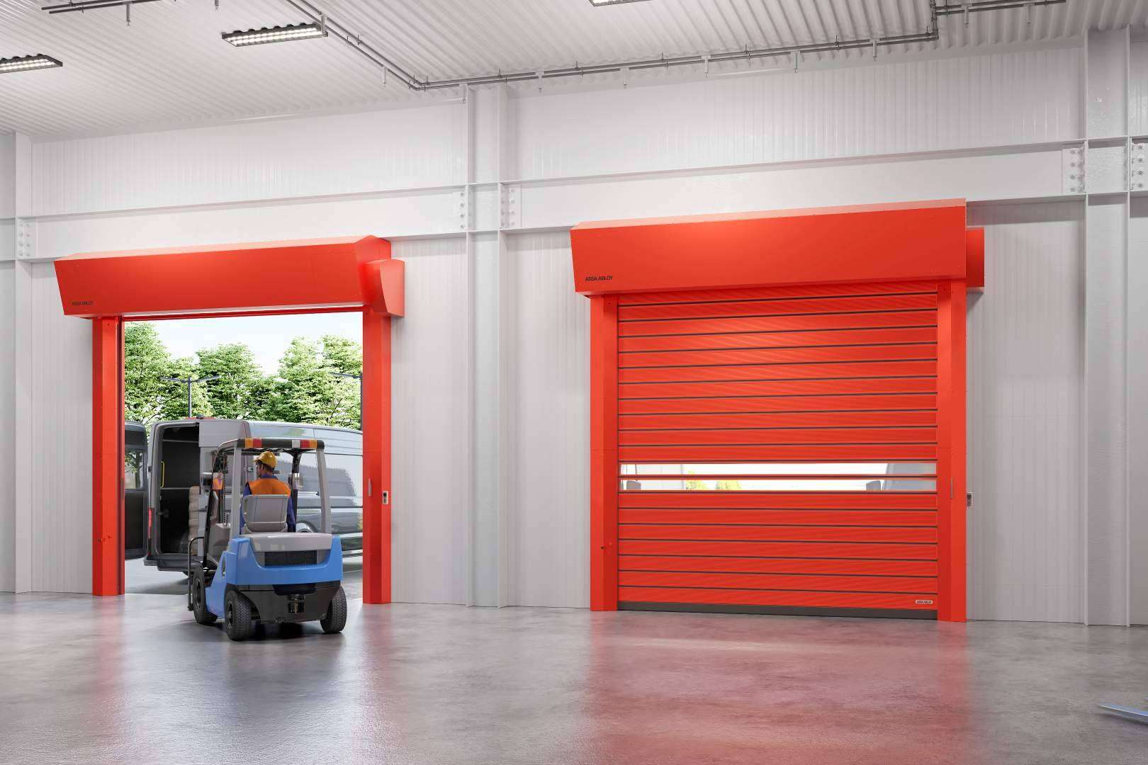 Características de la puerta rápida exterior RR5000, que mejora la operatividad y eficiencia energética en las industrias