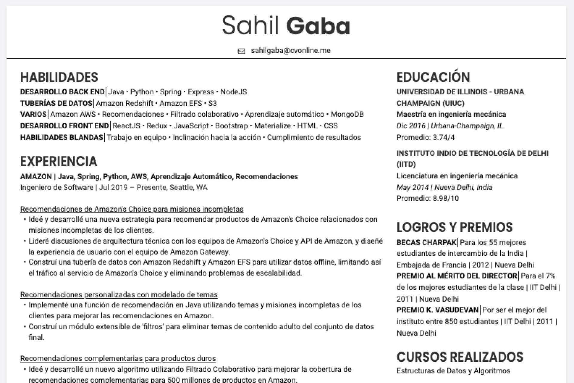 Cómo adaptar el currículum usando un formato eficiente de CV