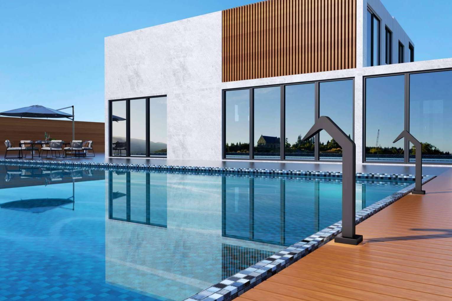Spa, diseño y sostenibilidad en exteriores con la grifería POOLIMEX