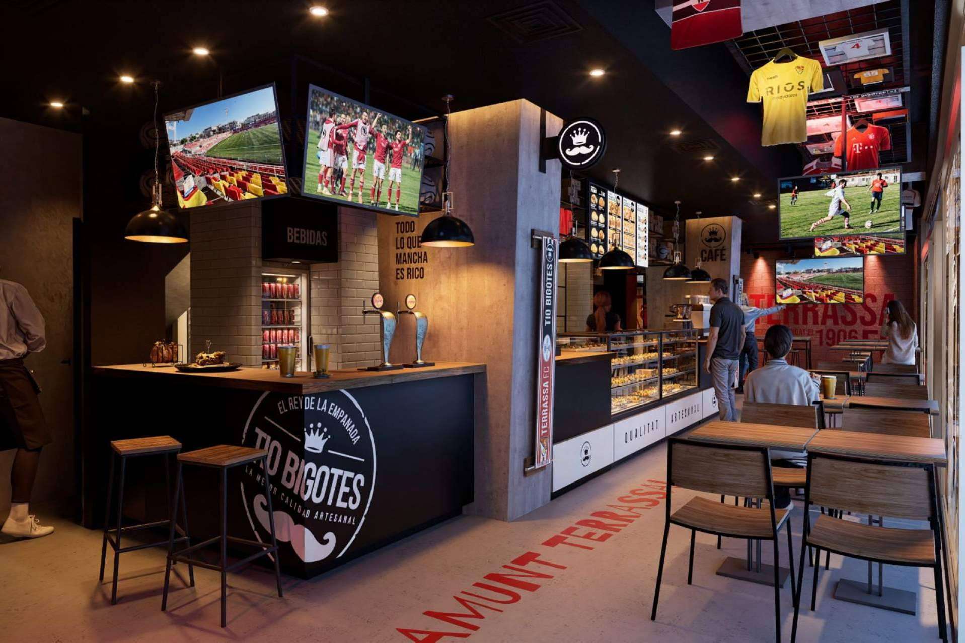 Tío Bigotes inaugura su primer estadio; gastronomía, marca y comunidad en el Terrassa FC
