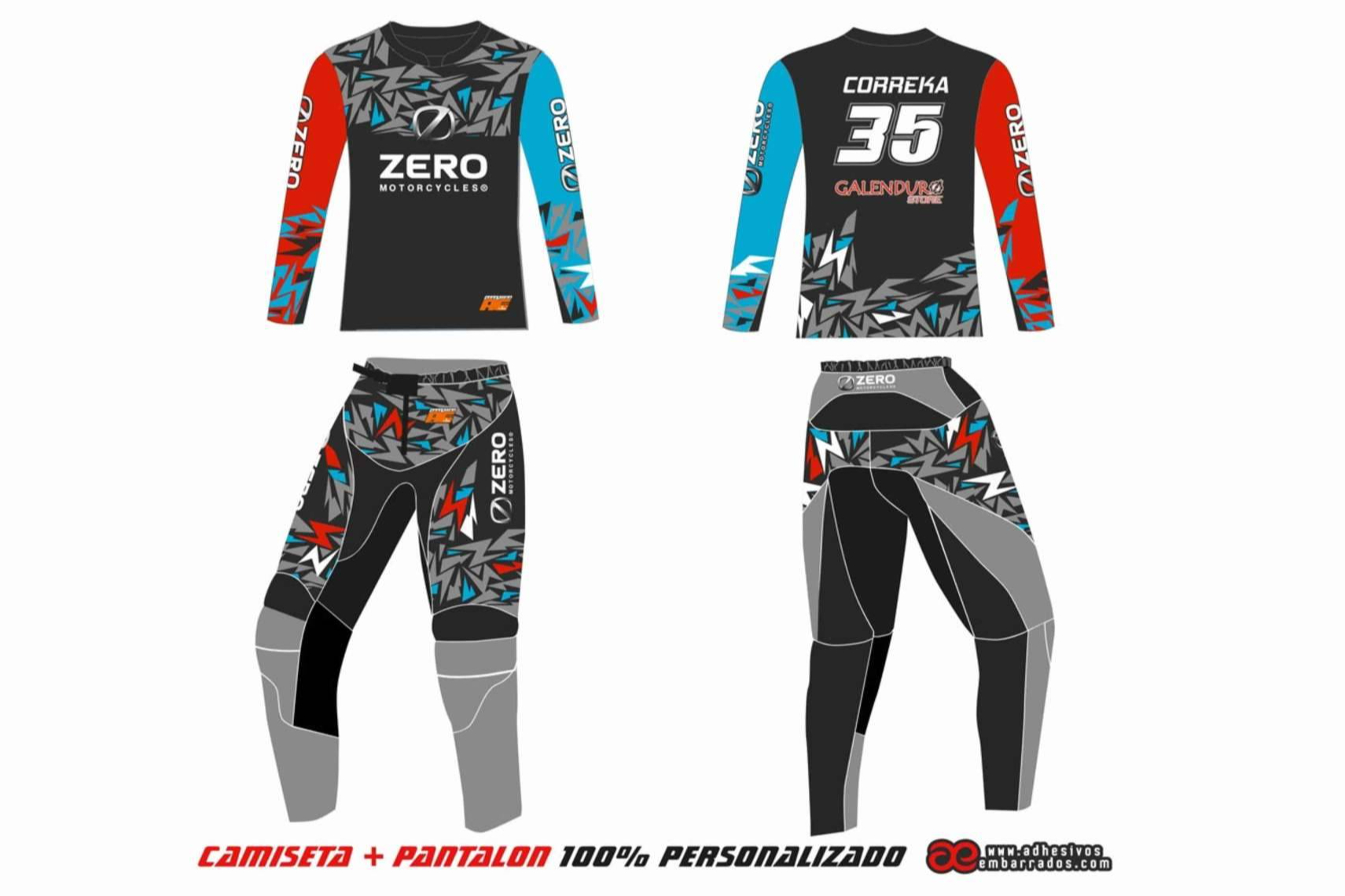ADHESIVOSEMBARRADOS lanza equipaciones offroad personalizadas al 100% para pilotos y equipos