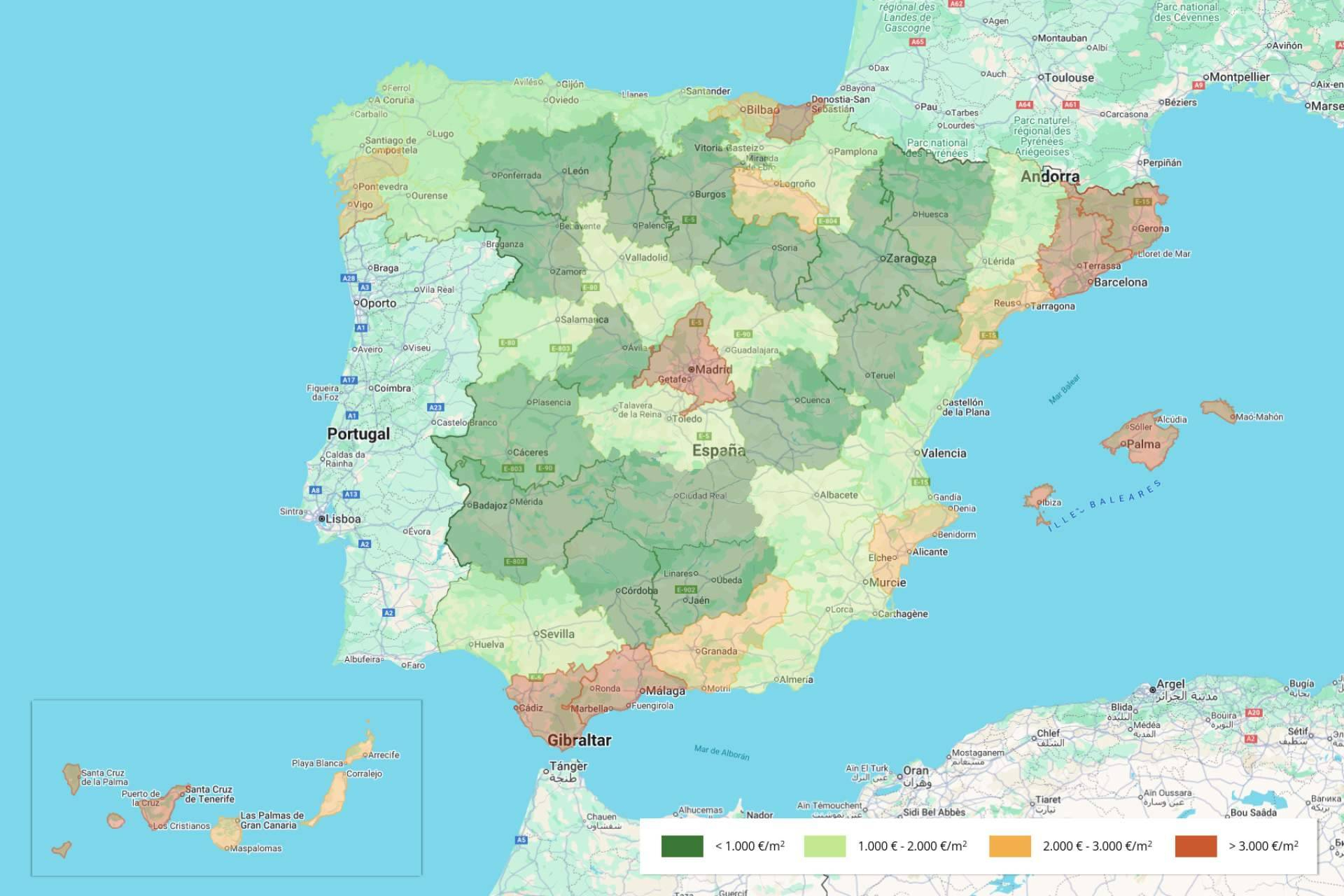 Desigualdad inmobiliaria; la brecha de precios de la vivienda entre provincias españolas