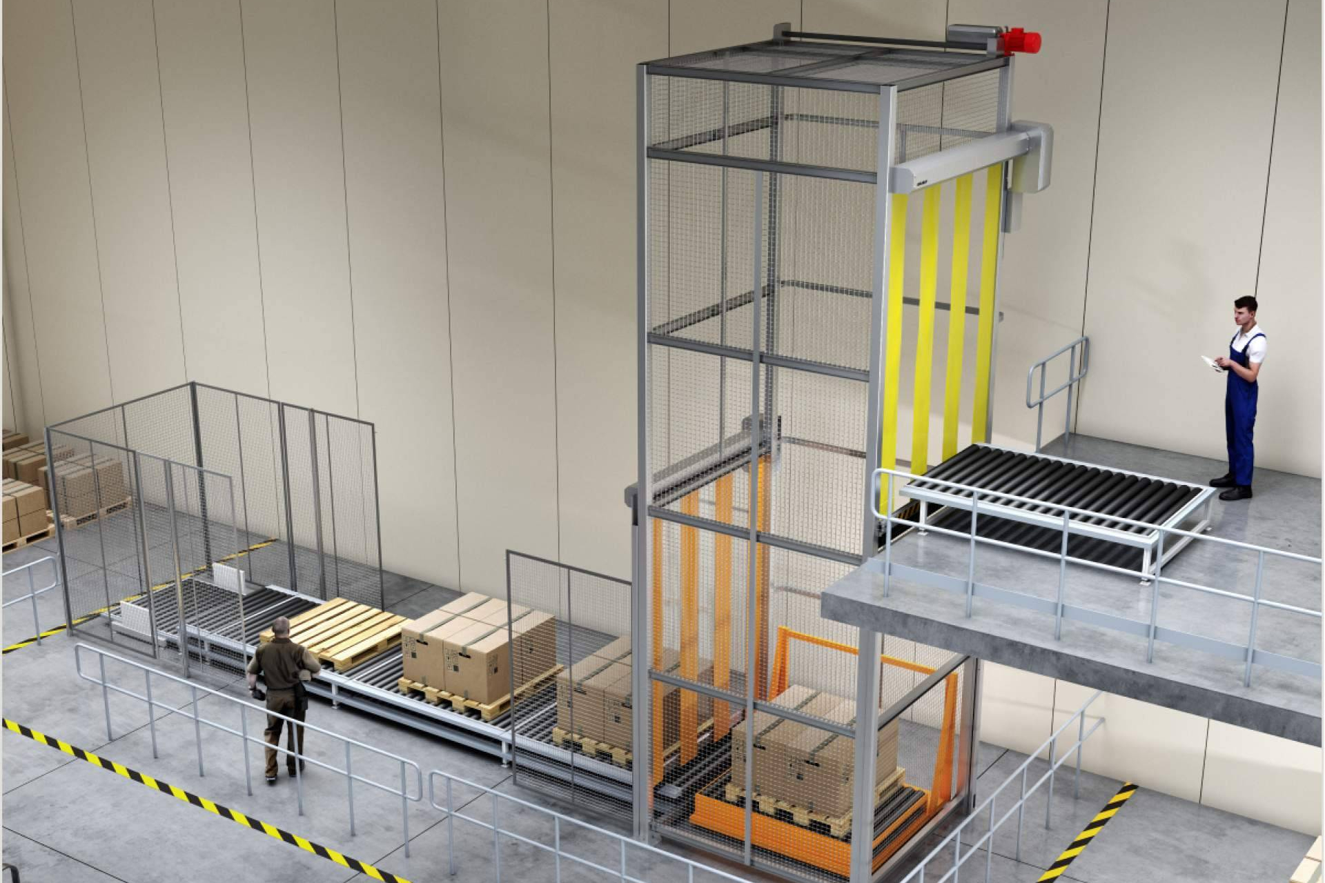 Puertas de protección de máquinas que reducen riesgos en intralogística automatizada