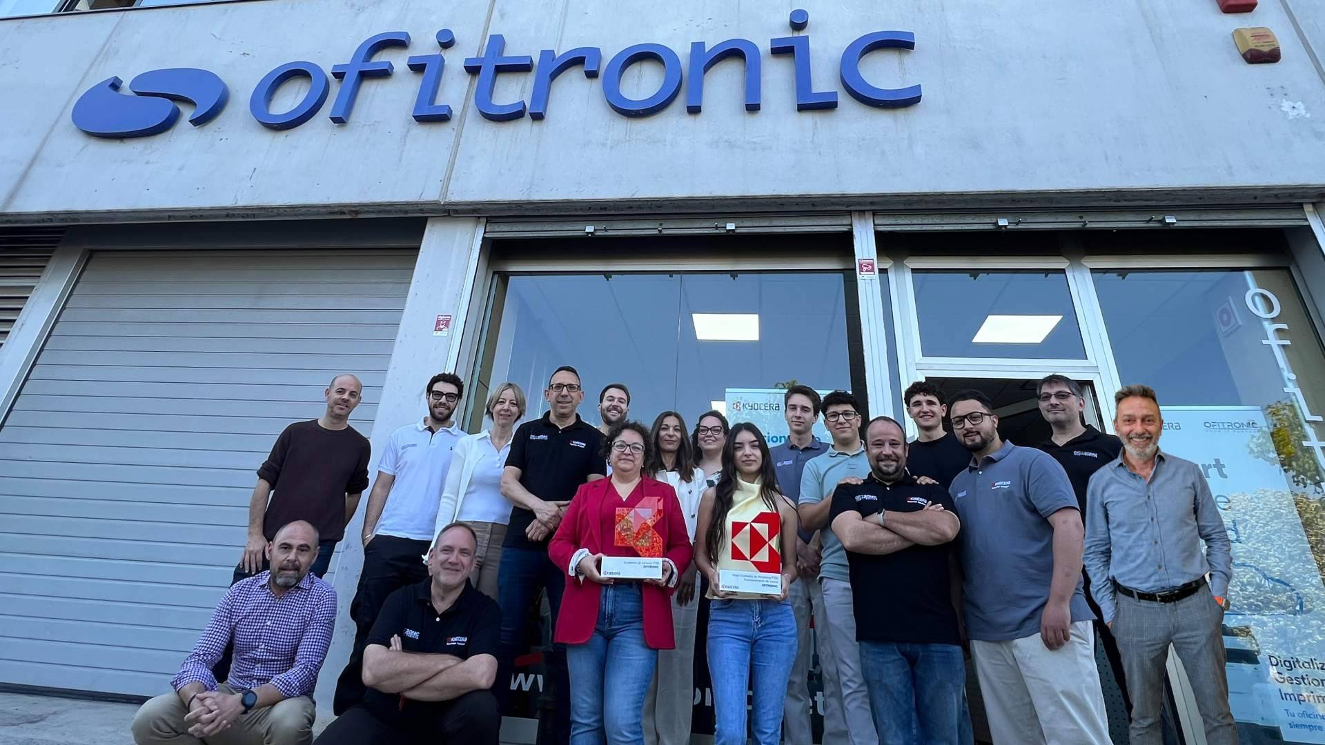 Ofitronic refuerza su liderazgo tras recibir dos premios de Kyocera Document Solutions España