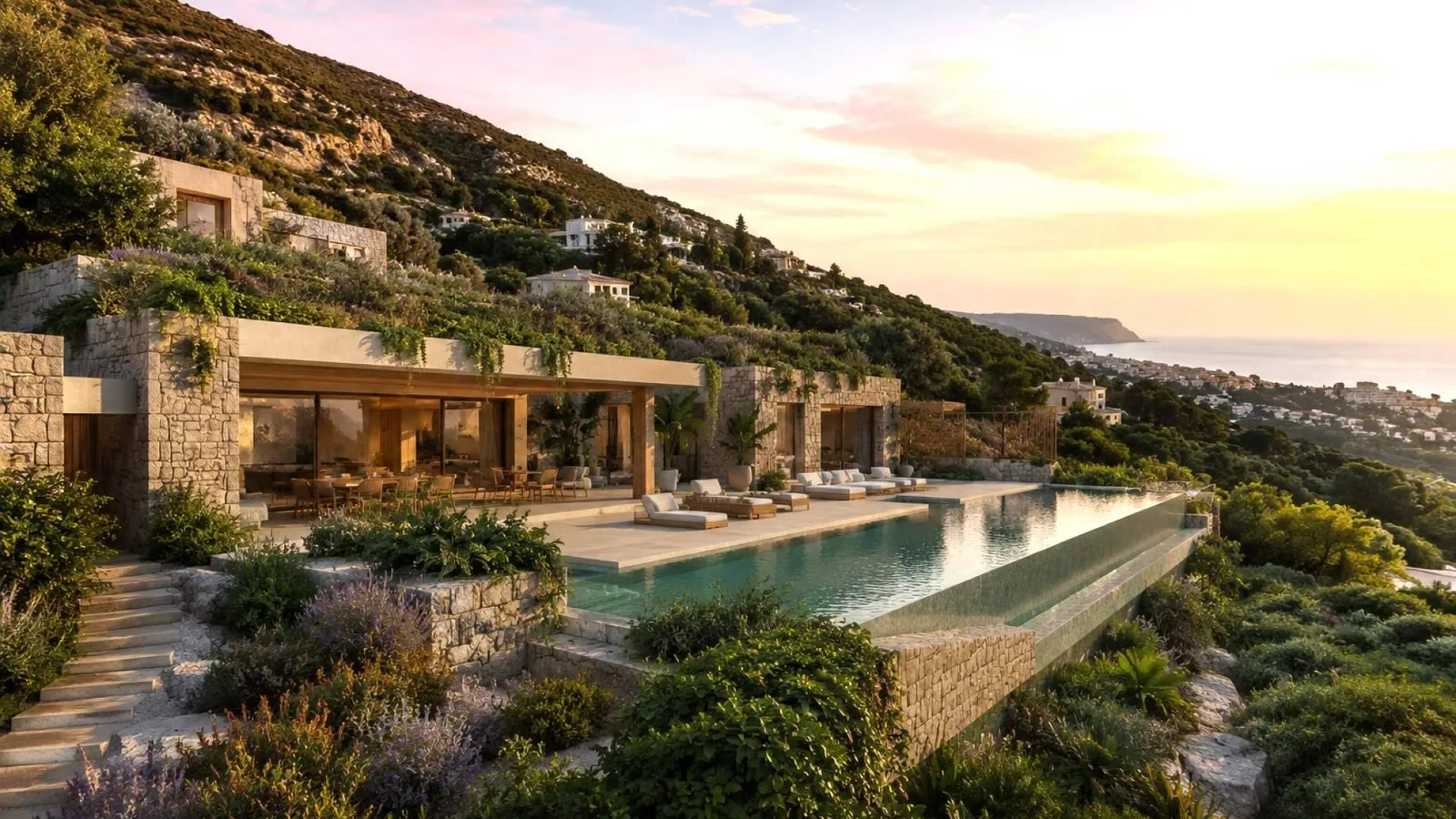 Cada vez más la arquitectura en villas de Jávia y Dénia buscan adaptarse al terreno