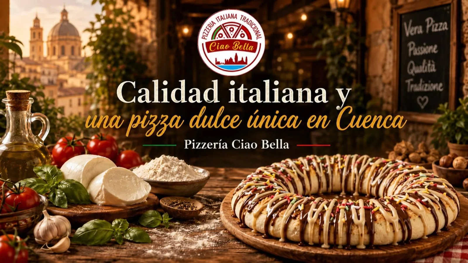 Pizzería Ciao Bella; ingredientes de calidad y una pizza dulce única en Cuenca